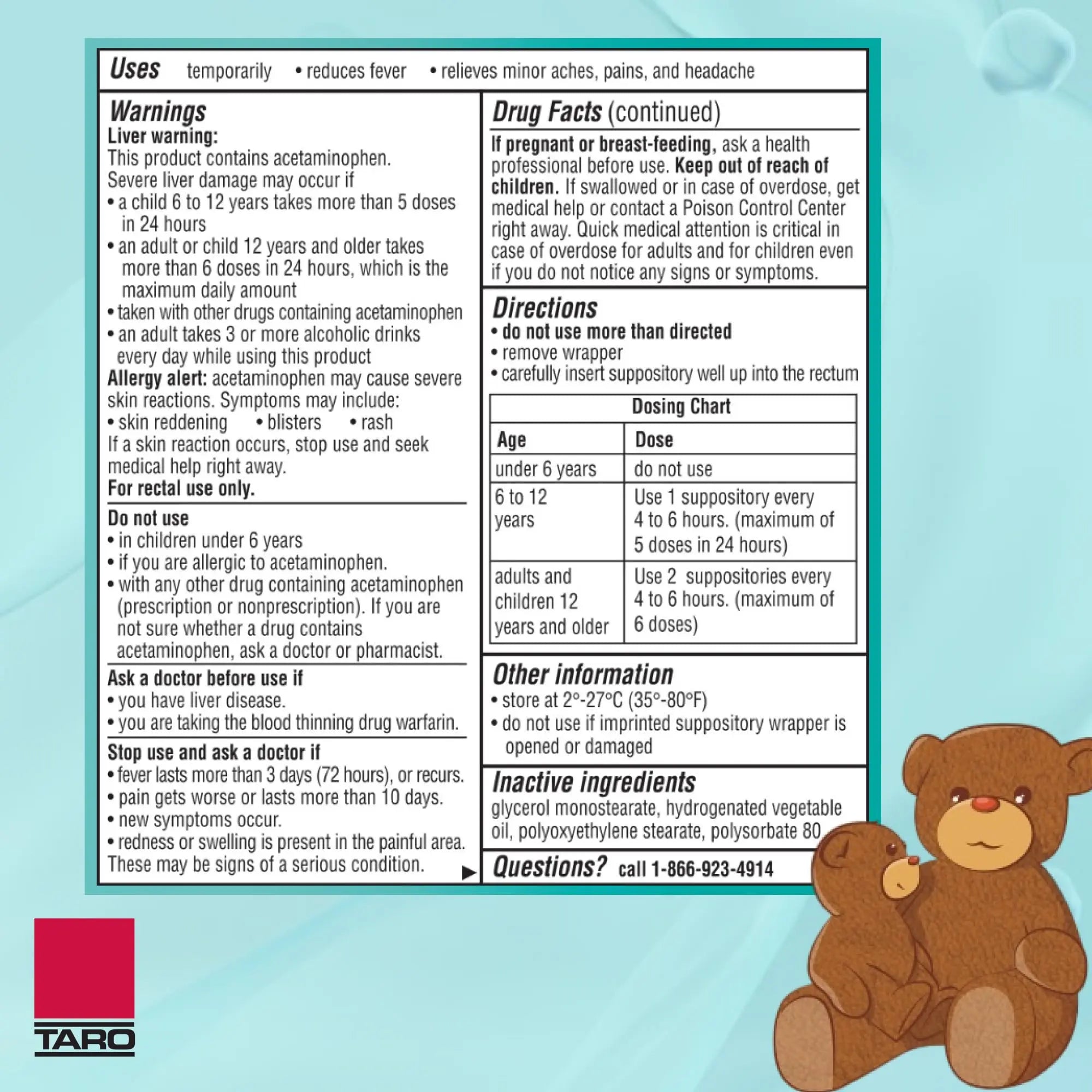 Feverall Children Acetaminophen Suppositories 6 Rectal Suppositories 325mg Each Pain Reliever/Fever Reducer. Paraben Free, No Artificial Colors or Other preservatives. Ages 6-12 Years Feverall Au supplements