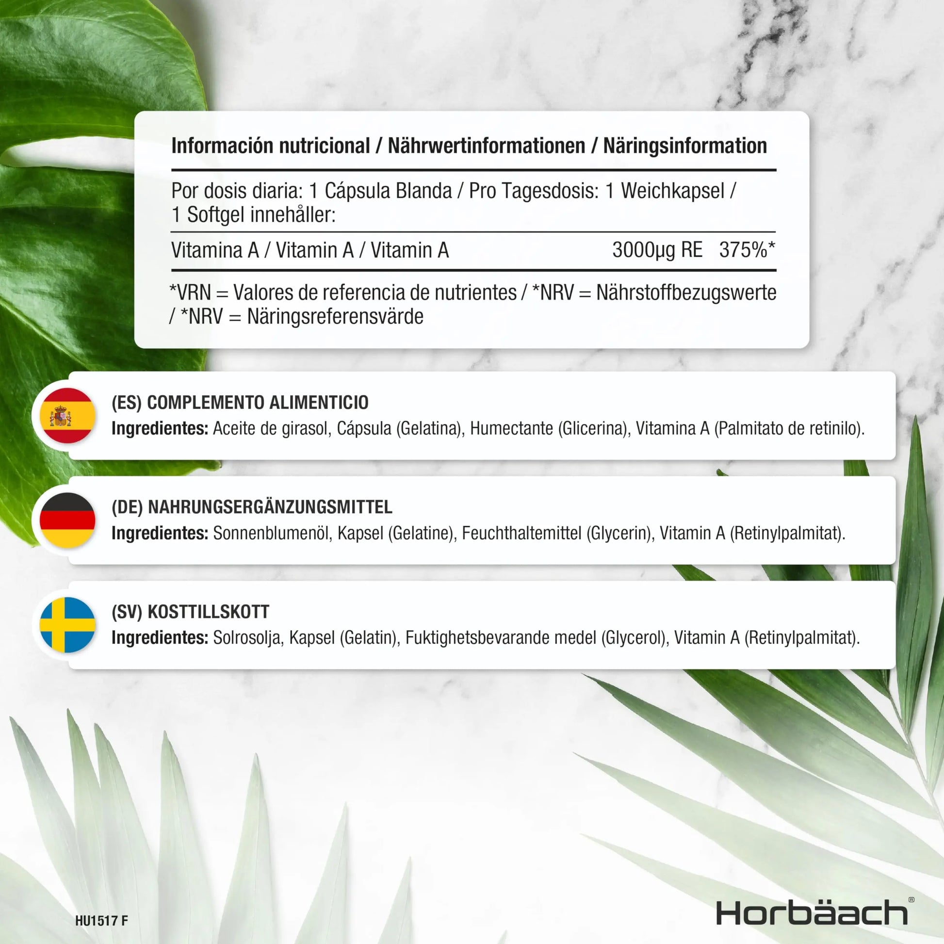 Vitamin A Capsules 10,000iu | 365 Count (1 Year Supply) | High Strength Vitamin A Supplem Horbäach Au supplements