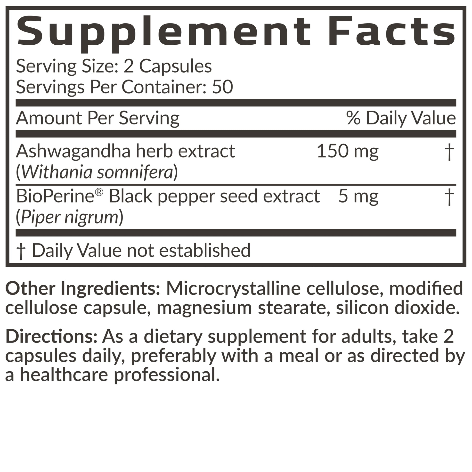 Futurebiotics Ashwagandha Extra Strength Stress & Mood Support with BioPerine - Non GMO Formula, 100 Vegetarian Capsules Futurebiotics Au supplements