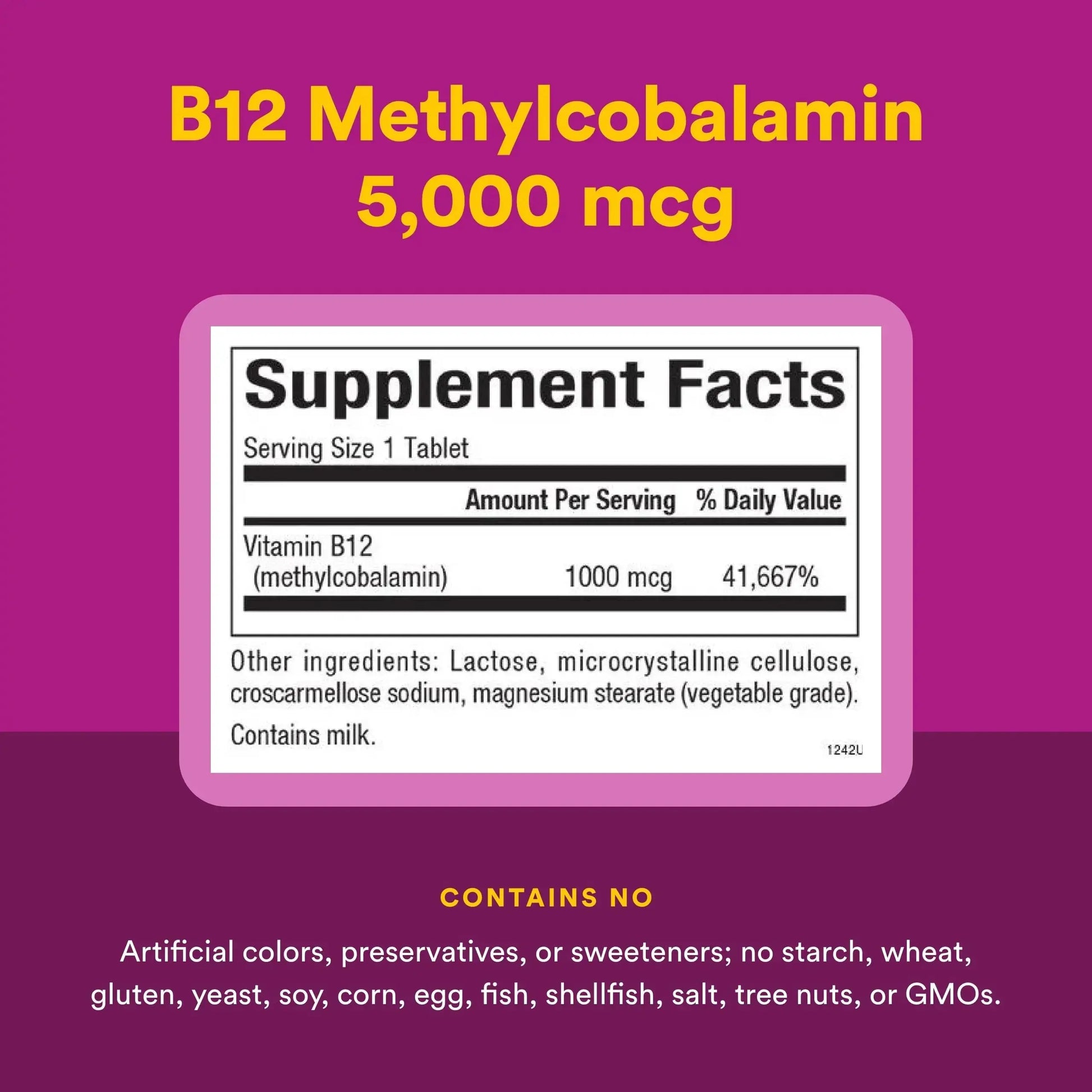 Natural Factors Methylcobalamin 1,000 mcg - Vitamin B12 Supplement in Metabolically Active Form - Supplement Supports Cll Formation Natural Factors Au supplements