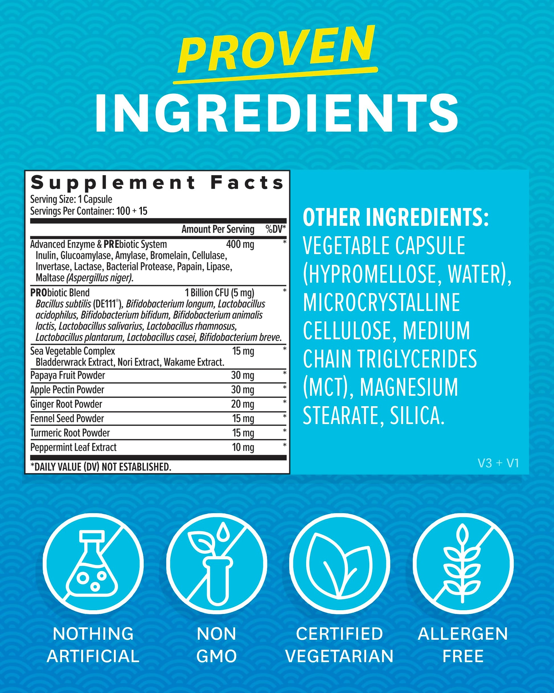 Zenwise Digestive Enzymes - Probiotic Multi Enzymes with Probiotics, 115 Ct Zenwise Health Au supplements