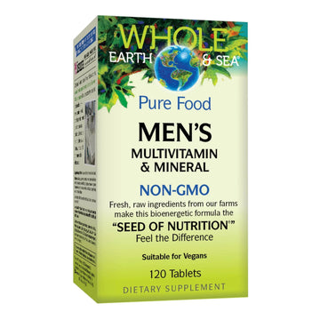 Natural Factors Whole Earth & Sea Men's Multivitamin s& Mineral, 1 Serving Contains Nutrition Equivalent to ½ lb of Veggies, 120 Tablets Natural Factors Au supplements