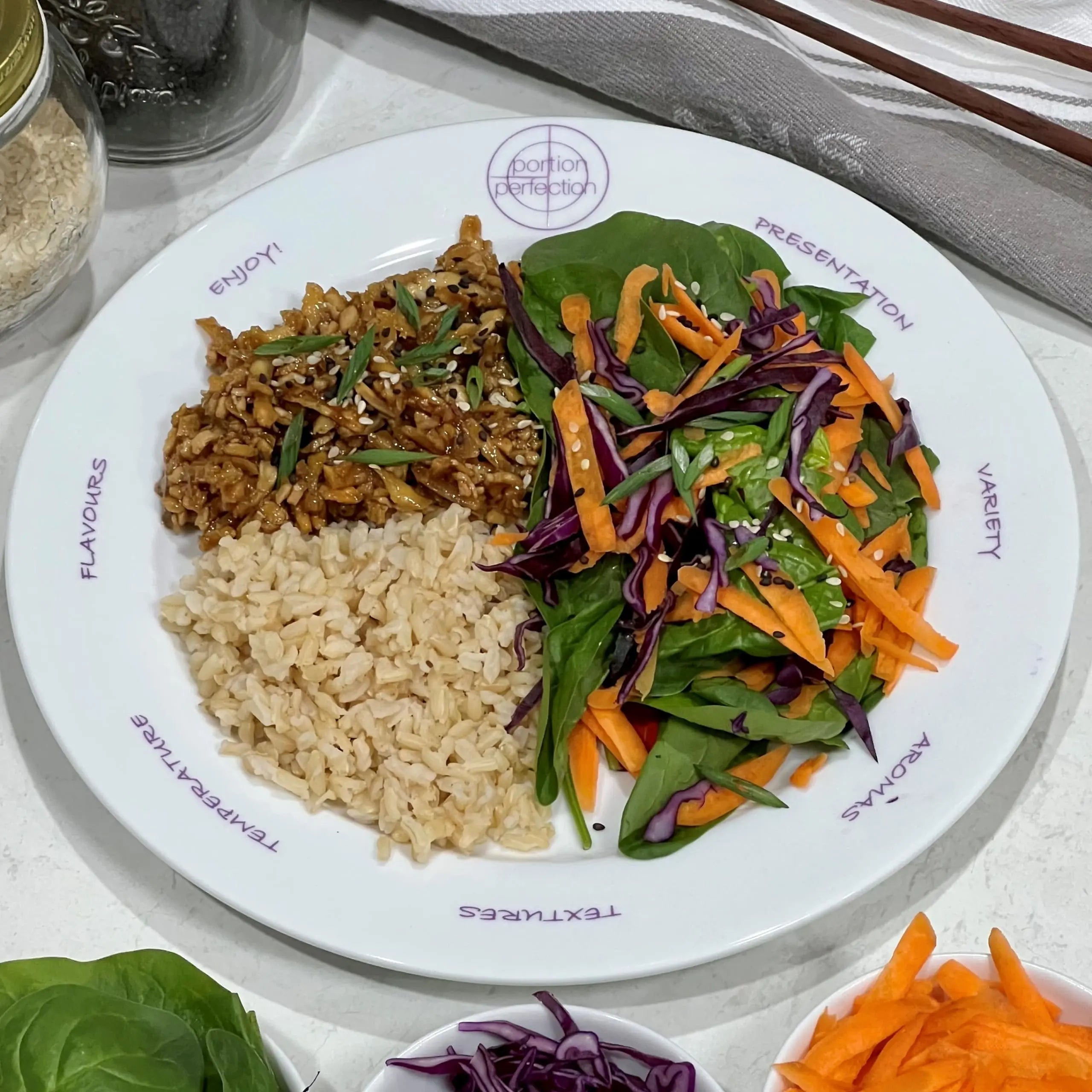 Portion Perfection Melamine 2 Pack 10” Portion Plates for Adults with Low Calorie Meal Plan Portion Perfection Au supplements
