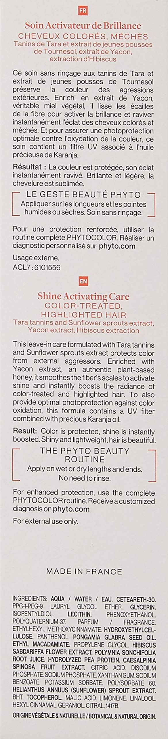 PHYTO Phytocolor Shine Activating Care, 5.07 fl oz PHYTO Au supplements