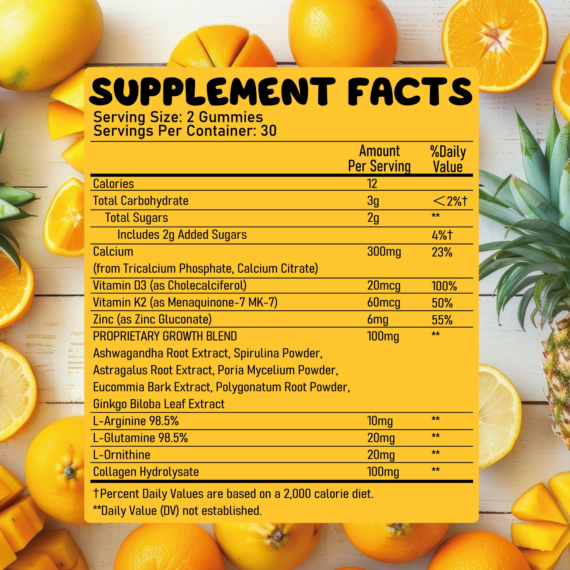 Juneno Height Growth Vitamins Supplement Gummies - Grow Taller for Teens Kids Boys Girls - Natural Height Increaser Maximizer Multivitamin Juneno Au supplements