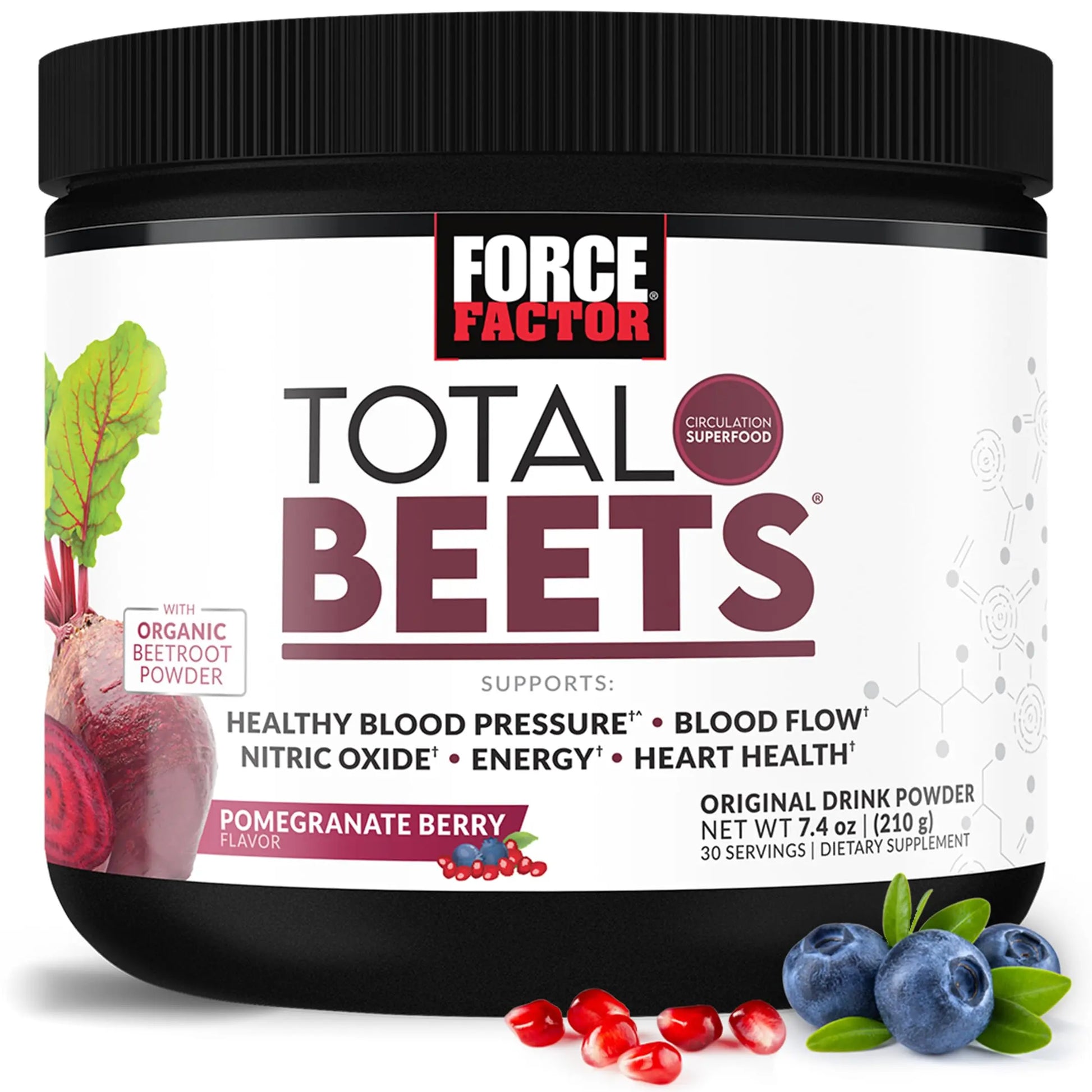 Force Factor Total Beets Drink Mix Superfood Powder with Nitrates to Support Circulation, Blood Flow, Nitric Oxide, Energy, Endurance, and Stamina Force Factor Au supplements