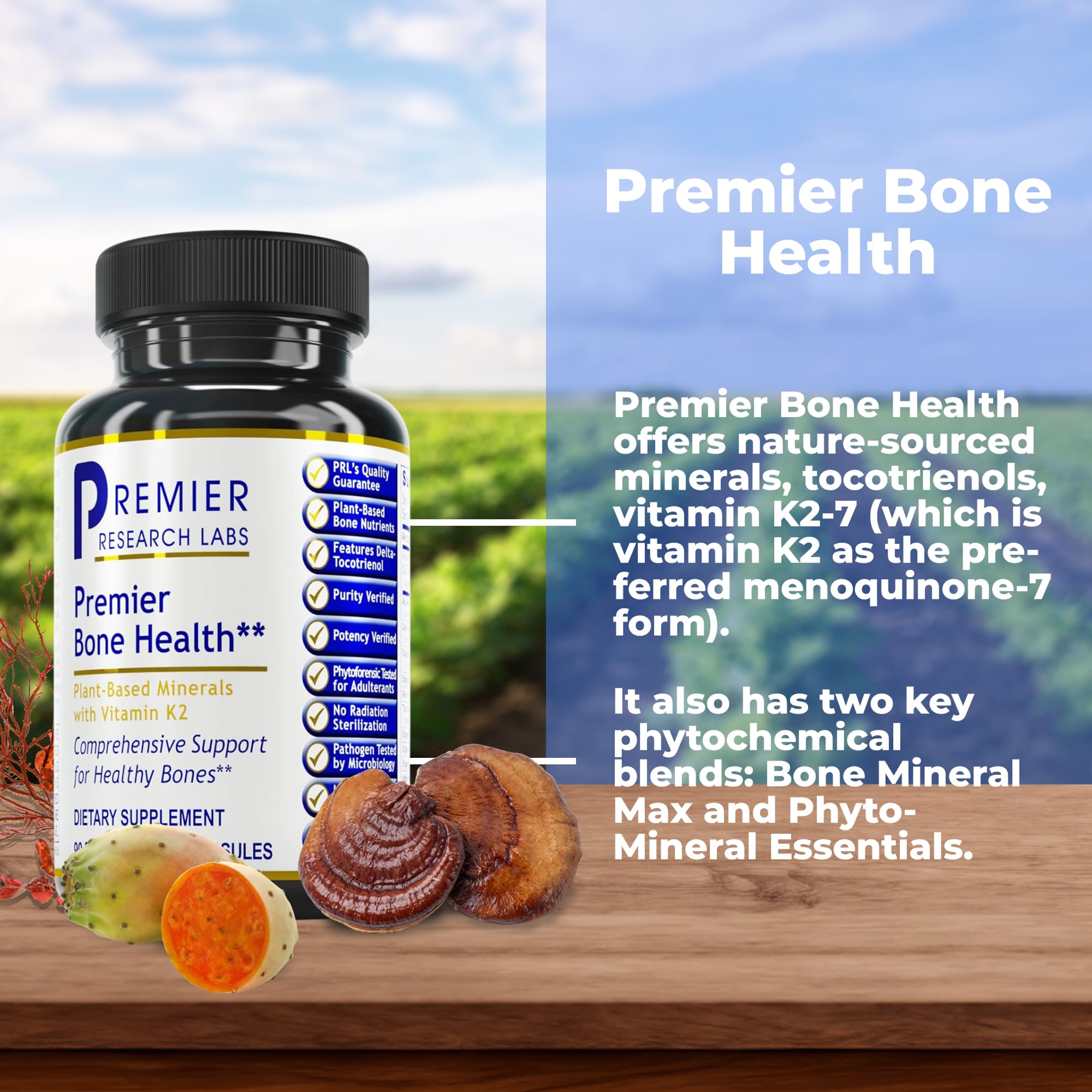 Premier Research Labs Premier Bone Health - Bone Health Vitamins, Bone Strength Supplement for Women & Men, Calcium Supplement with Vitamin K2, Healthy Bone Support - 90 Capsules Premier Research Labs Au supplements