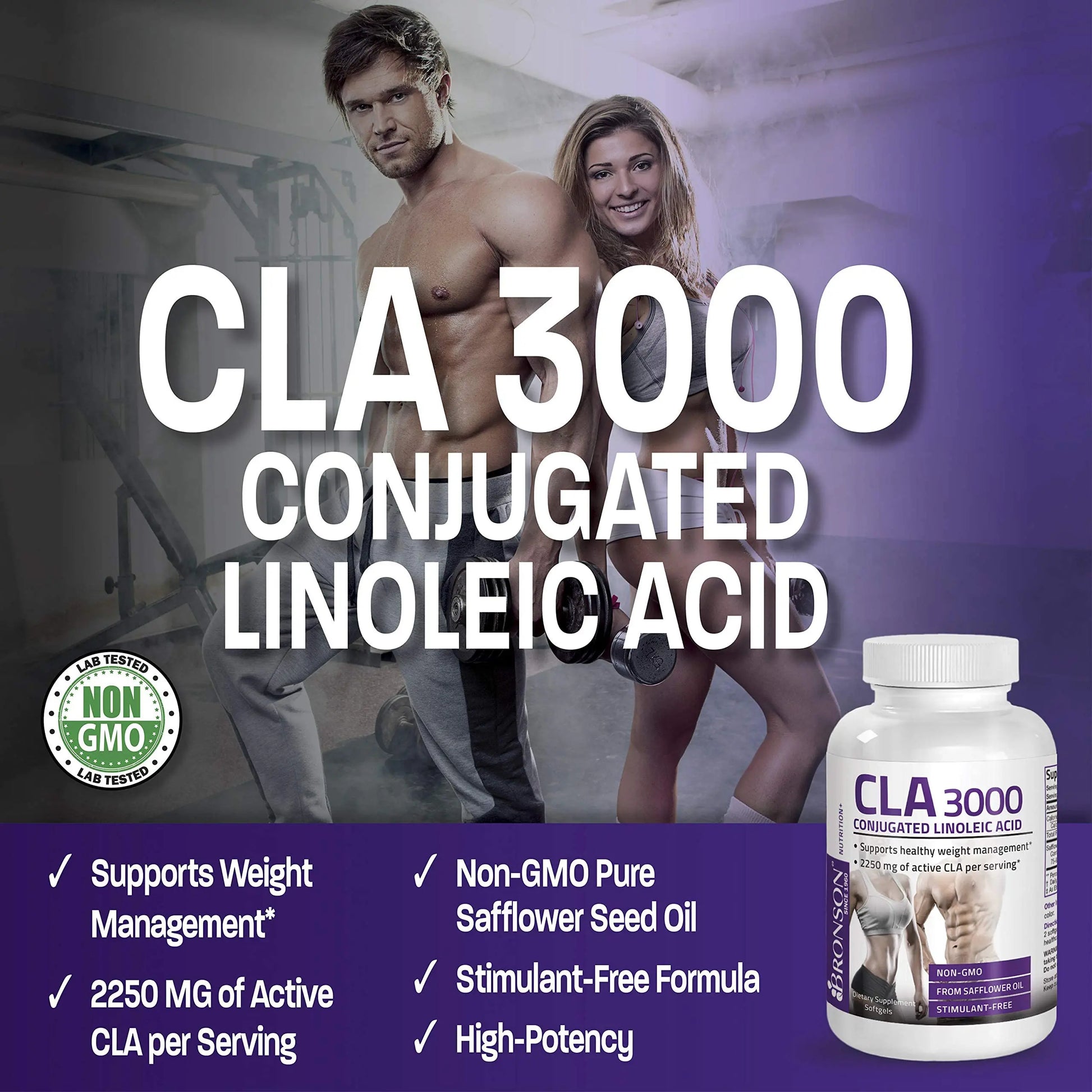 Bronson CLA 3000 Extra High Potency Supports Healthy Weight Managem Bronson Au supplements
