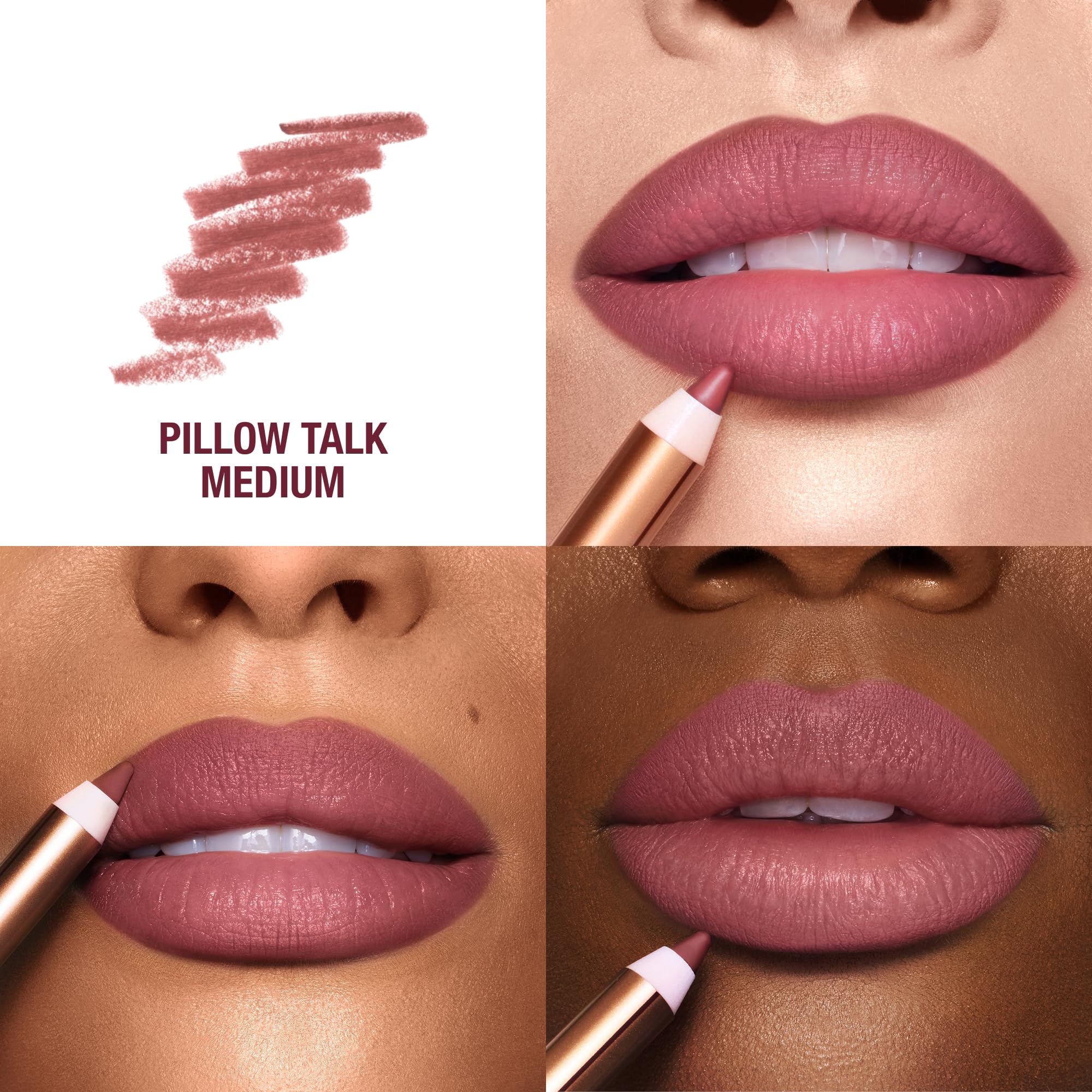 Charlotte Tilbury Lip Cheat Lip Liner Pencil - Gives Lips a Fuller-Looking, Defined Pout - Enriched with Jojoba Oil & Hyaluronic Acid - Waterproof, Smudge-Proof & Transfer-Proof - Pillow Talk Medium Charlotte Tilbury Au supplements
