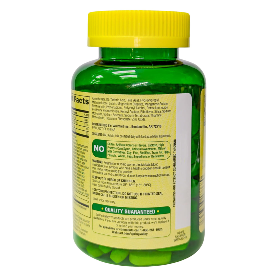 Spring Valley Women's 50+ Multi with Fruits & Vegetables Dietary Supplement 150 Tablets (One Bottle) Good Health Buena Salud Au supplements