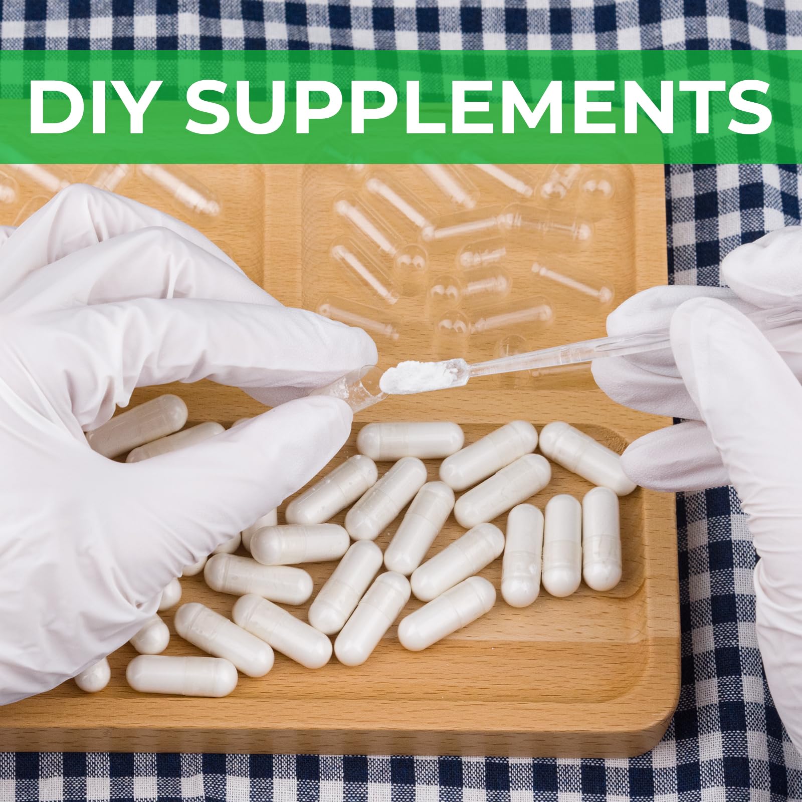 Angtai JN Size 0 Capsules Empty Vegan Plant Based Clear (100 Count) Gluten Free, Non-GMO, Halal Certified Pill Caps Filling Kit with 2 Spoons for Vegetarian DIY Your Own Supplements Angtai JN Au supplements