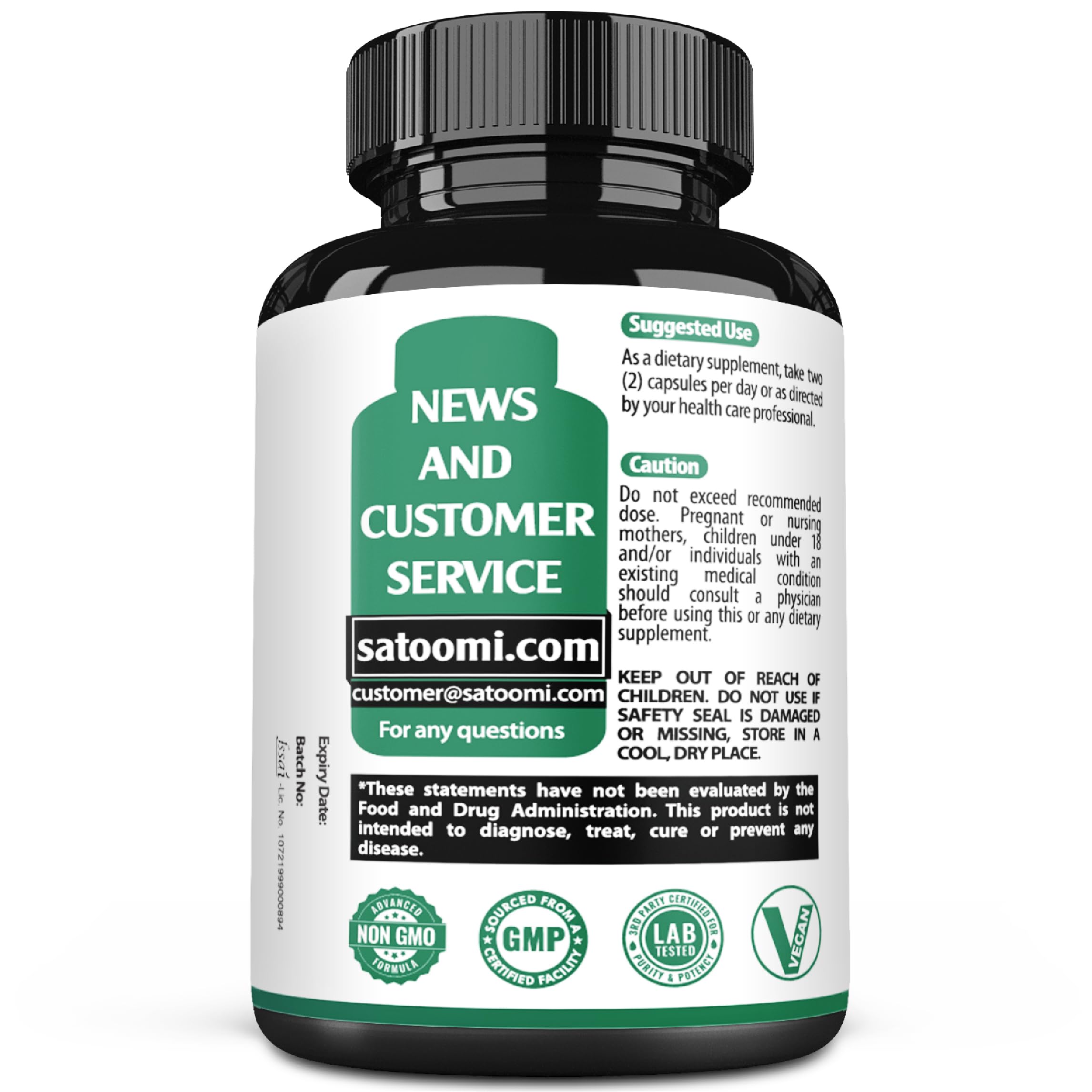 Satoomi 9in1 Moringa Capsules - Featuring Moringa, Turmeric, Boswellia, Ginger, Ashwagandha, Ceylon Cinnamon and Milk Thistle, and Resveratrol | Support Mood, Heart & Overall Health - 60 Count Satoomi Au supplements