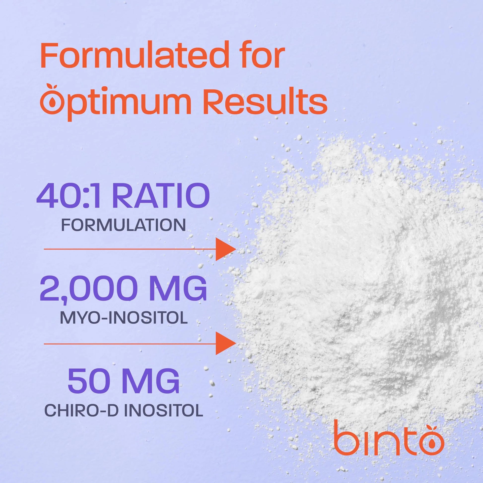 Binto Inositol Powder Mix | 60-Day Supply | 40:1 Ratio of Myo and D-Chiro Inositol Binto Au supplements