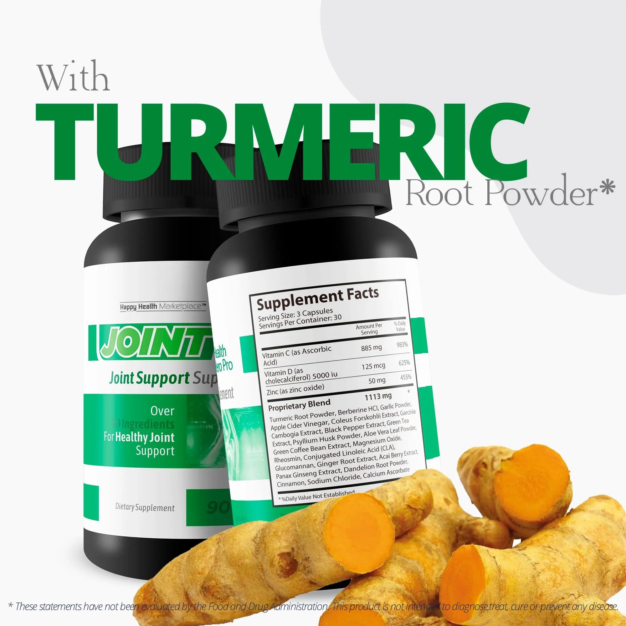 Joint Health Hero Pro - Our Best Joint & Bone Support Supplement - Turmeric - Vitamin D - Vitamin C - for Knees, Hips, Hands, Feet, Back, Neck, and More - Our Best Vitamin D Formula Happy Health Marketplace Au supplements