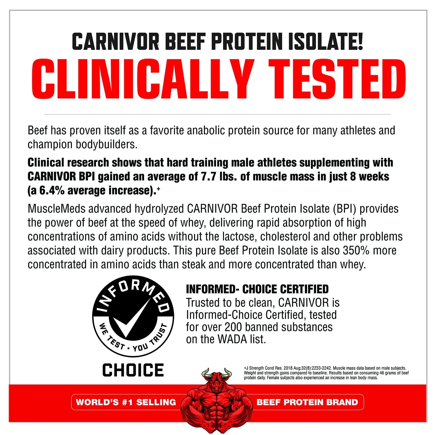MuscleMeds CARNIVOR Beef Protein Isolate Powder, Muscle Building, Recovery, Lactose MuscleMeds Au supplements