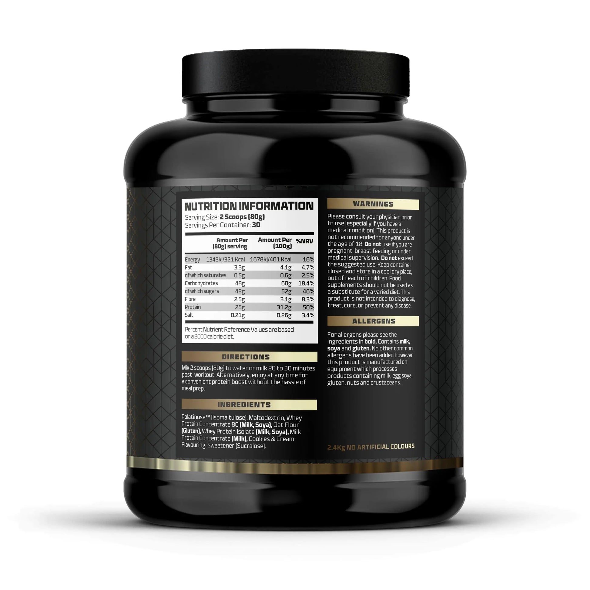 Beast Pharm | Recover Whey Protein Powder | 2.4kg/30 Servings | Cookies & Cream Beast Pharm Au supplements
