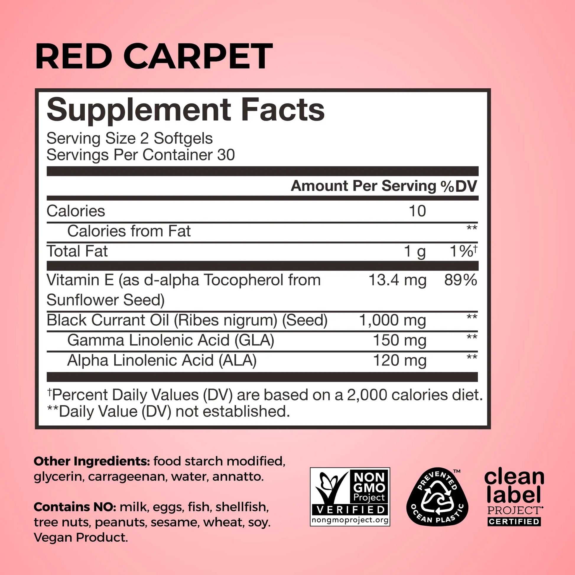 HUM Red Carpet Skin & Hair Vitamins for Women with Omega 3 Fatty Acids, Vitamin E, and Black Currant Seed Oil, Supplement for Skin Health & Healthy Hair Follicles Support, 60 Count HUM Au supplements