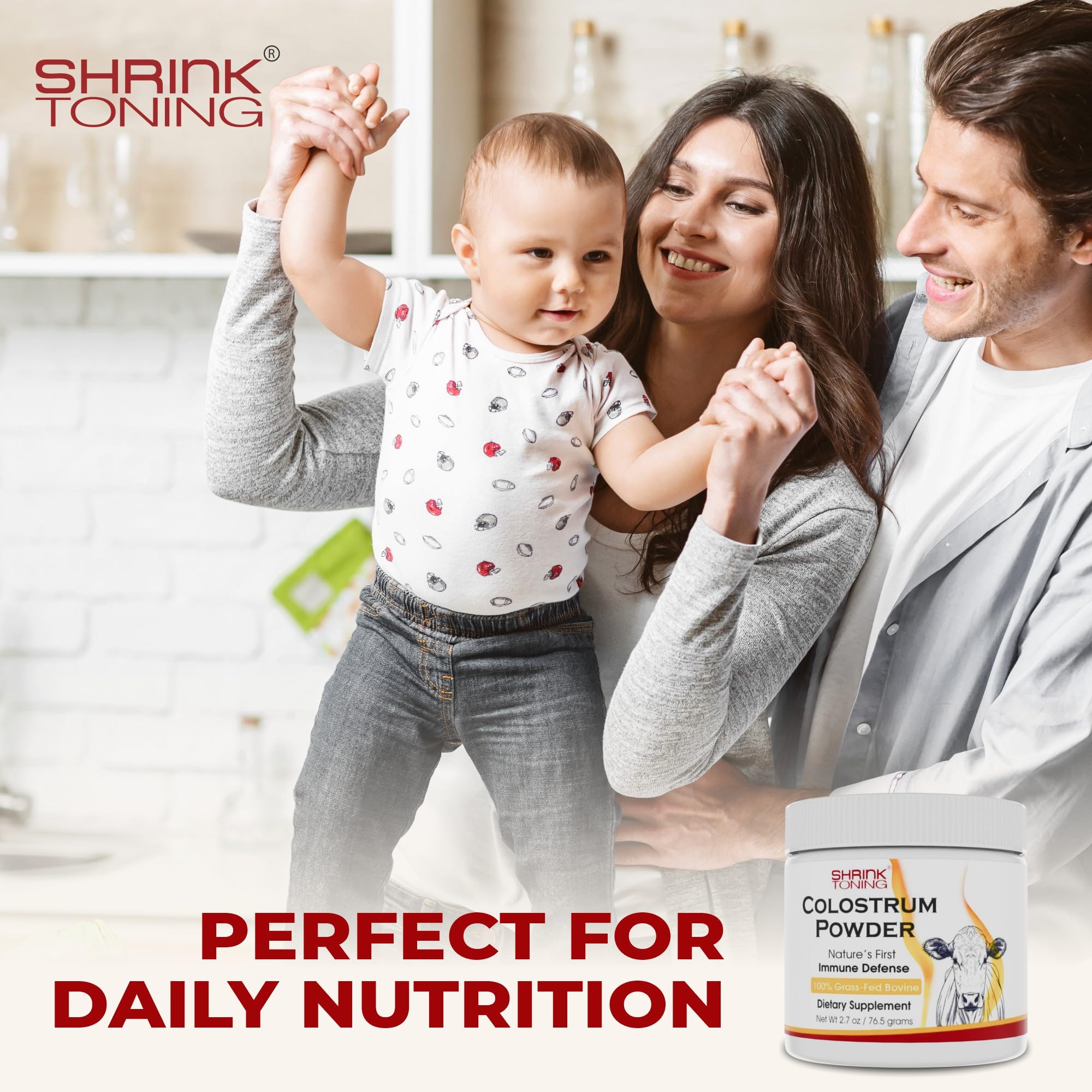Shrink Colostrum Powder 2.7 oz – Natural Bovine Colostrum Supplement for Overall Health shrink Au supplements
