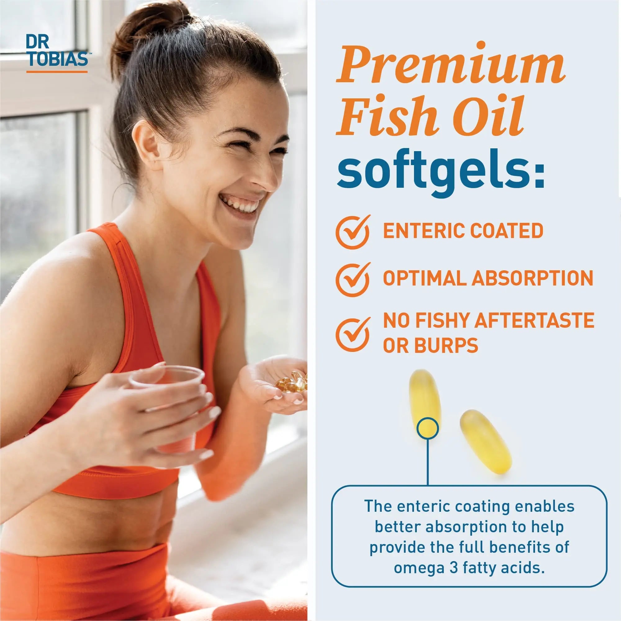 Dr. Tobias Omega 3 Fish Oil, 800 mg EPA 600 DHA Supplement for Heart, Brain & Immune Dr. Tobias Au supplements