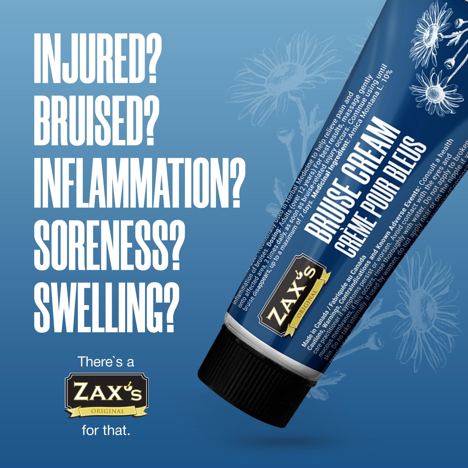 ZAX'S ORIGINAL Bruise Cream - Arnica and Witch Hazel Blend, Gentle on Skin, Plant-Based Ingredients for Skin Care - 28g ZAX'S ORIGINAL Au supplements
