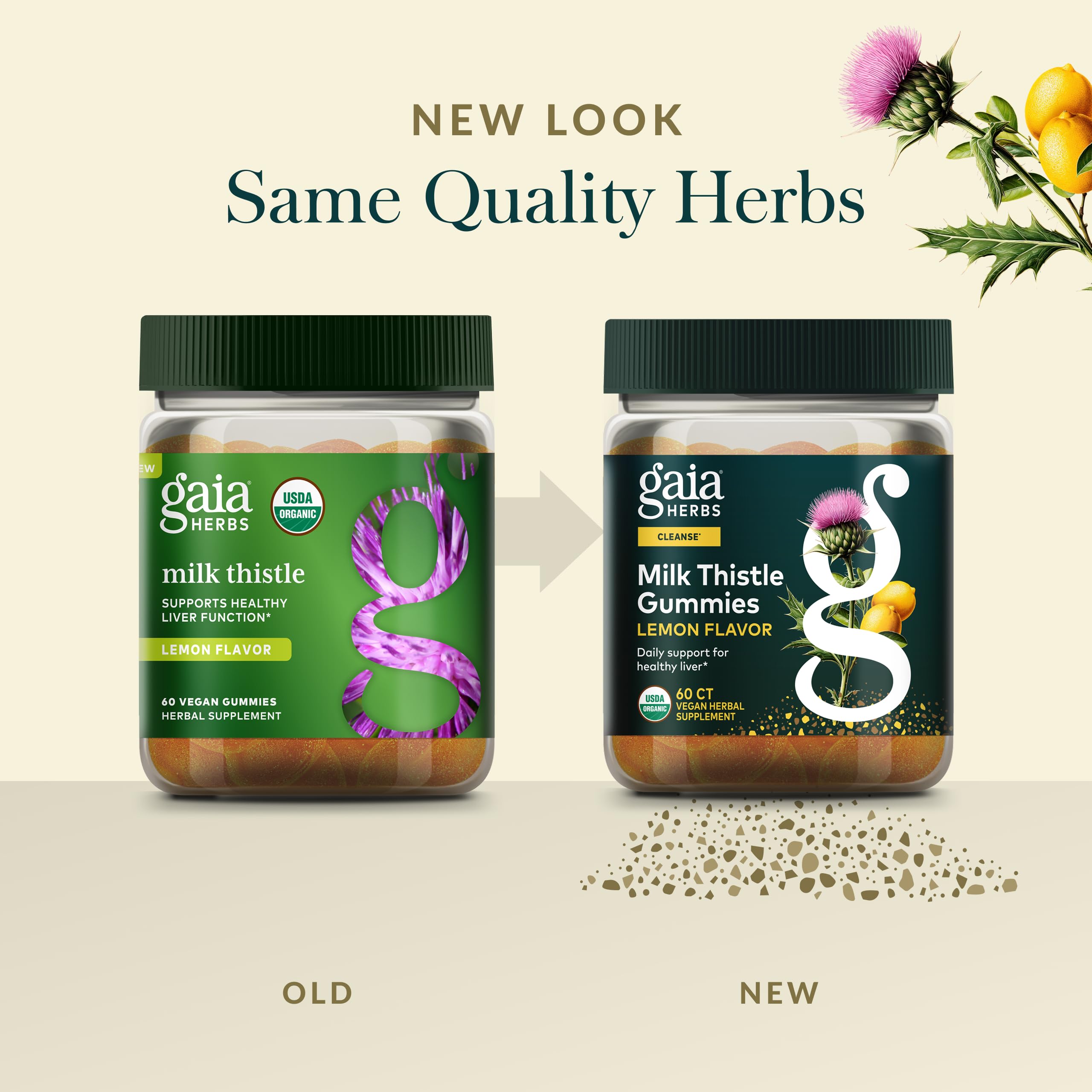 Gaia Herbs Milk Thistle Gummies - Herbal Supplement with Antioxidant Properties for Liver Health & Liver Detox - Lemon Flavored - 60 Vegan Gummies Gaia Herbs Au supplements