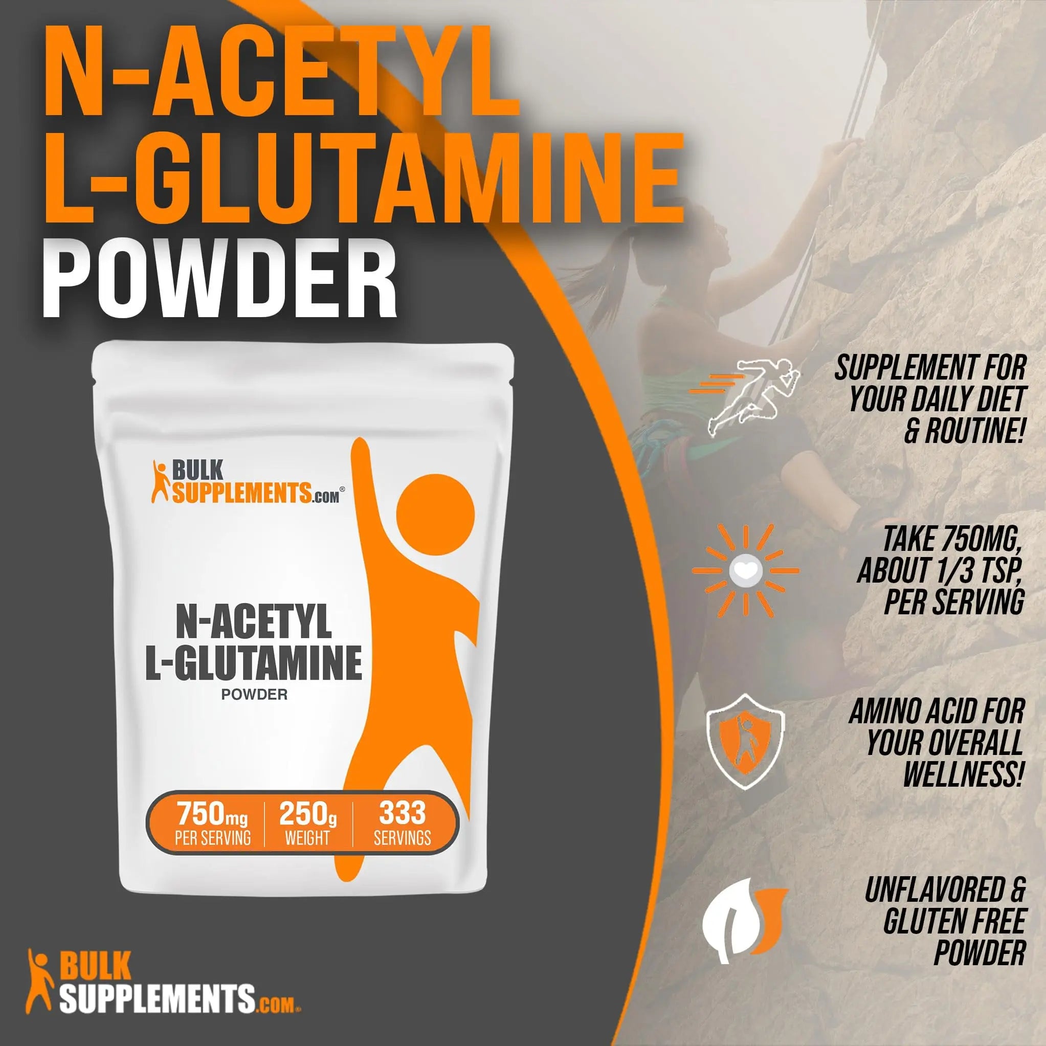 BULKSUPPLEMENTS.COM N-Acetyl L-Glutamine Powder - Glutamine Supplement BULKSUPPLEMENTS.COM Au supplements