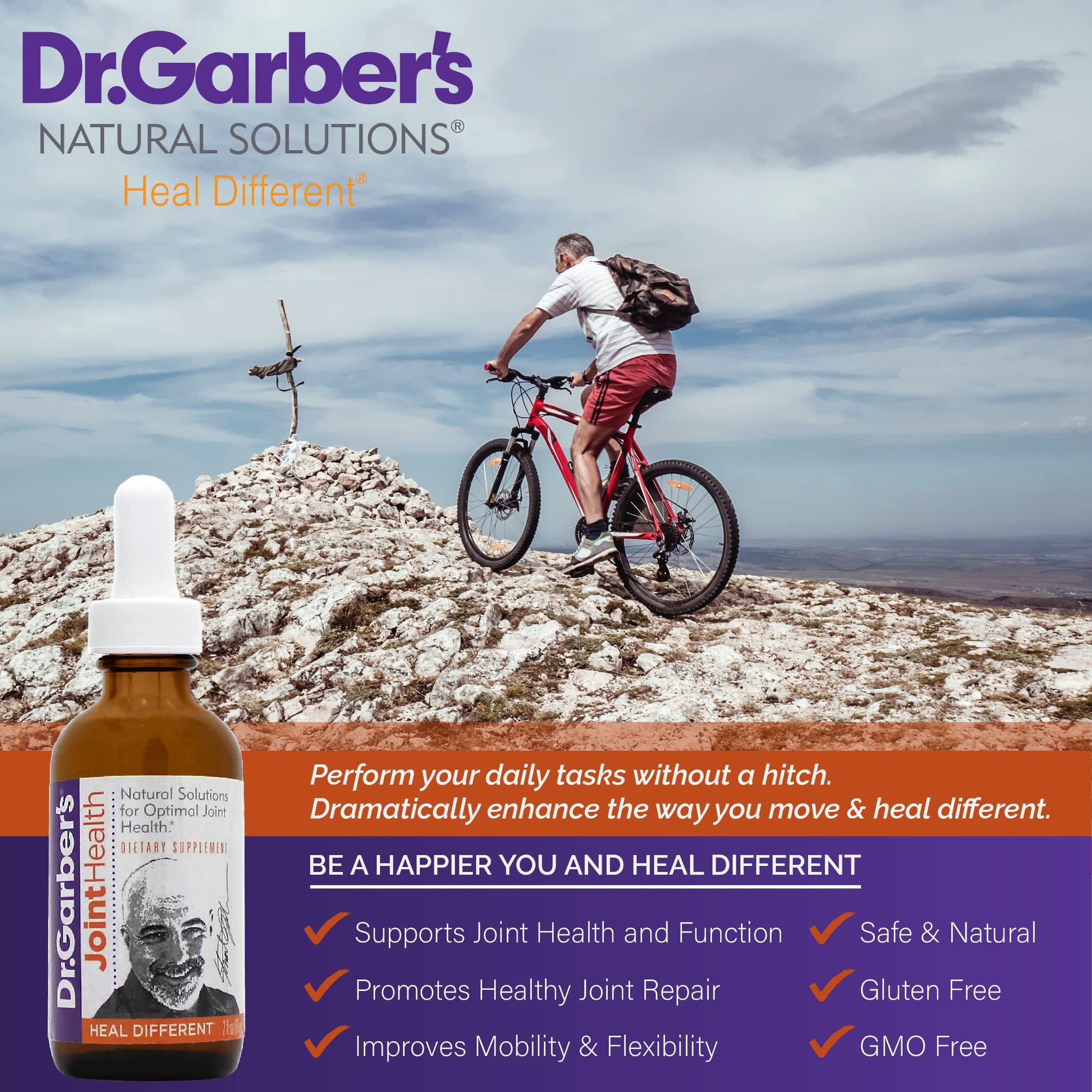 Dr. Garber's Natural Solutions Joint Health Oral Drops - Gemmotherapy Liquid Supplement for Healthy Joint Support & Function, Joint Repair, and Improved Mobility & Flexibility - 60ml DR.GARBER'S Au supplements