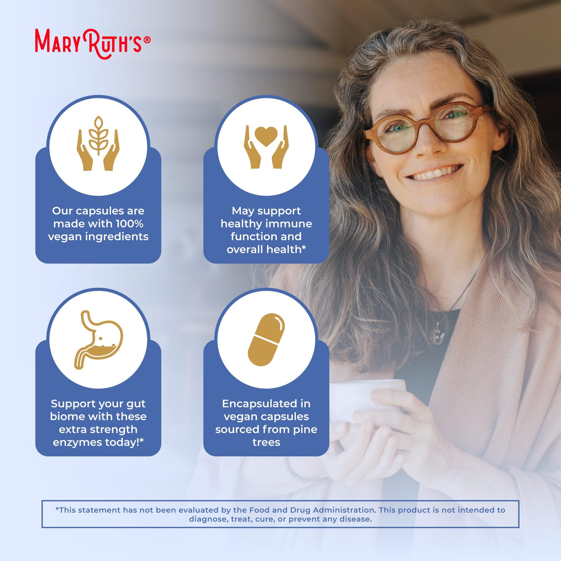 MaryRuth Organics Ultra Digestive Enzymes Capsules | Up to 2 Month Supply | Supplement for Gut Health Support | Digestion & Immune Support MARYRUTH'S Au supplements