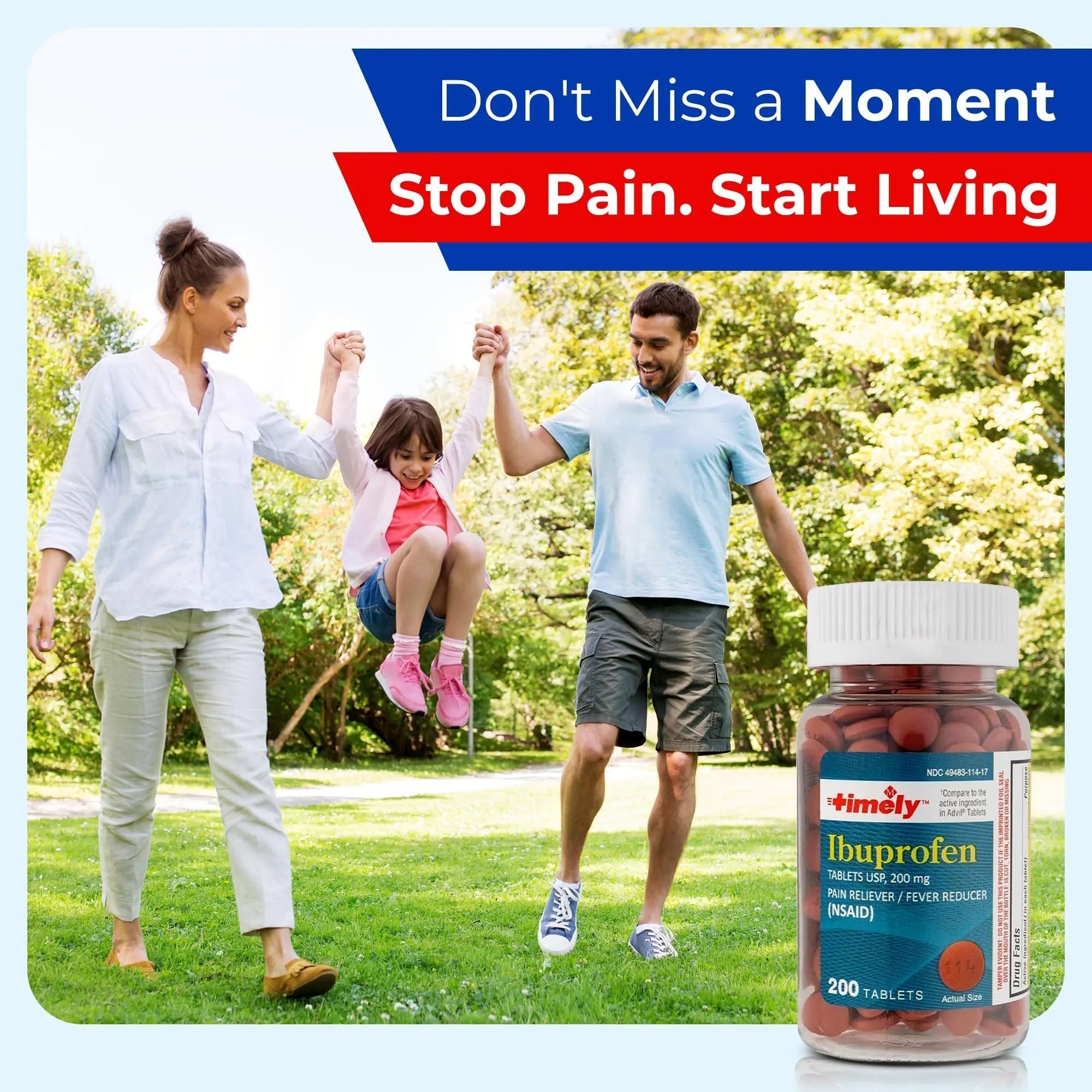 TIME-Cap Labs 200 Tablets Ibuprofen 200mg Coated - Pain Reliever & Fever Reducer (NSAID) for Adults, Helps with Headache, Back Pain, Muscle Aches, Toothaches, Menstrual Cramps & Minor Arthritis Pain TIME-CAP LABS, INC. Au supplements
