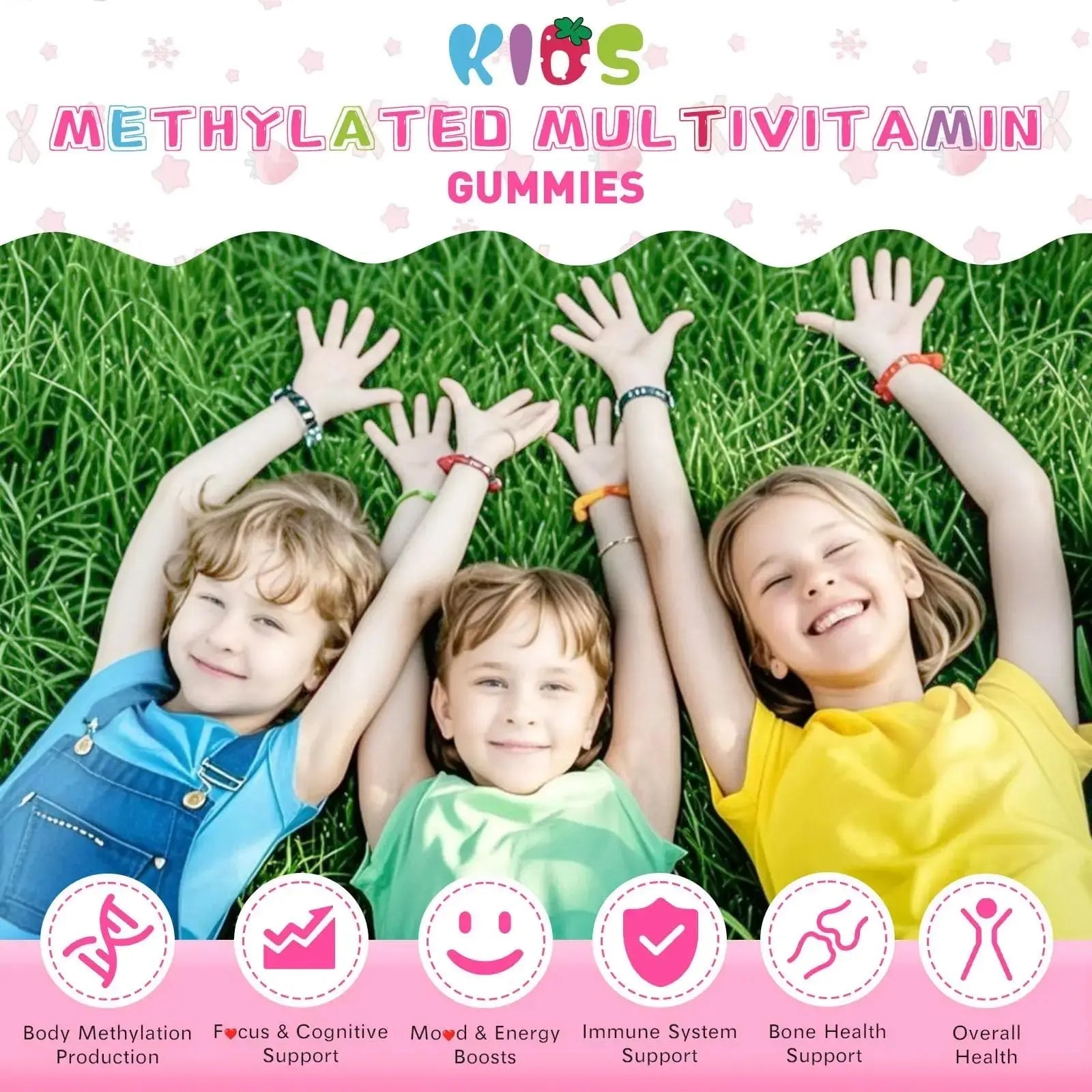 Elysx Kids Methylated Multivitamin Chewable Gummies, MTHFR Supplement with L Methylfolate, Magnesium, Biotin, Choline Elysx Au supplements