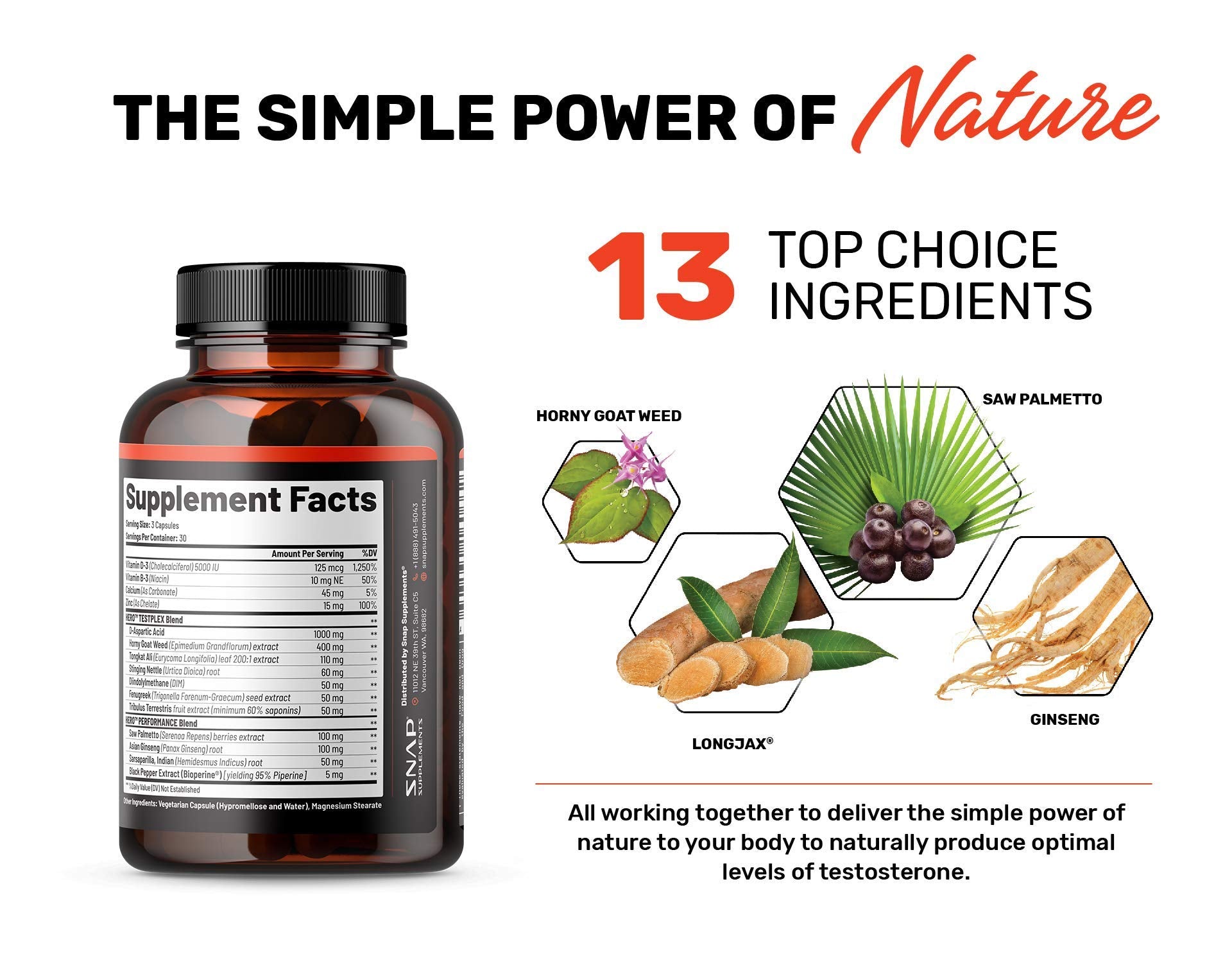 Snap Supplements Nitric Oxide + Testo Booster (2 Products) Snap Supplements Au supplements
