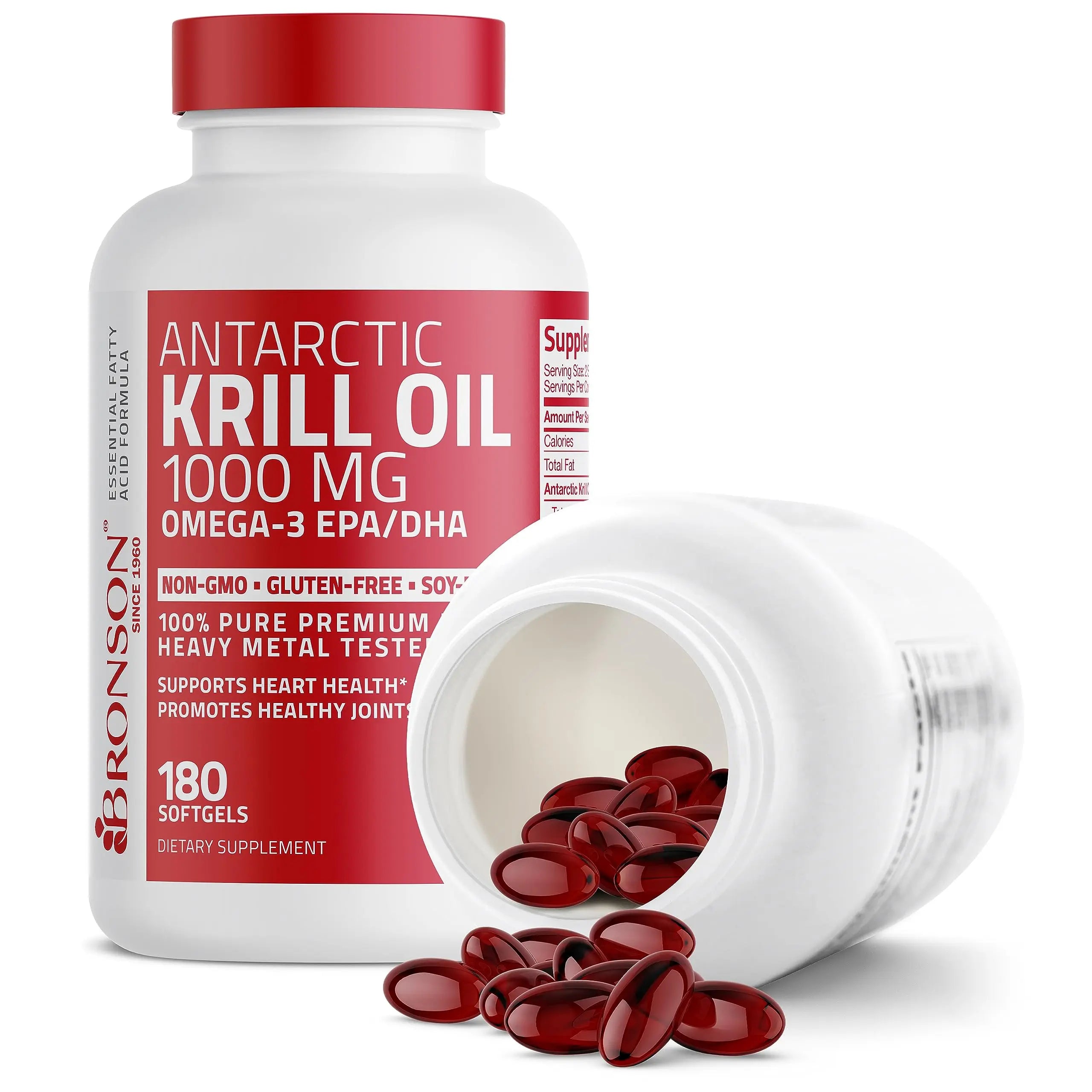Bronson Antarctic Krill Oil 1000 mg with Omega-3s EPA, DHA, Astaxanthin and Phospholipid Bronson Au supplements