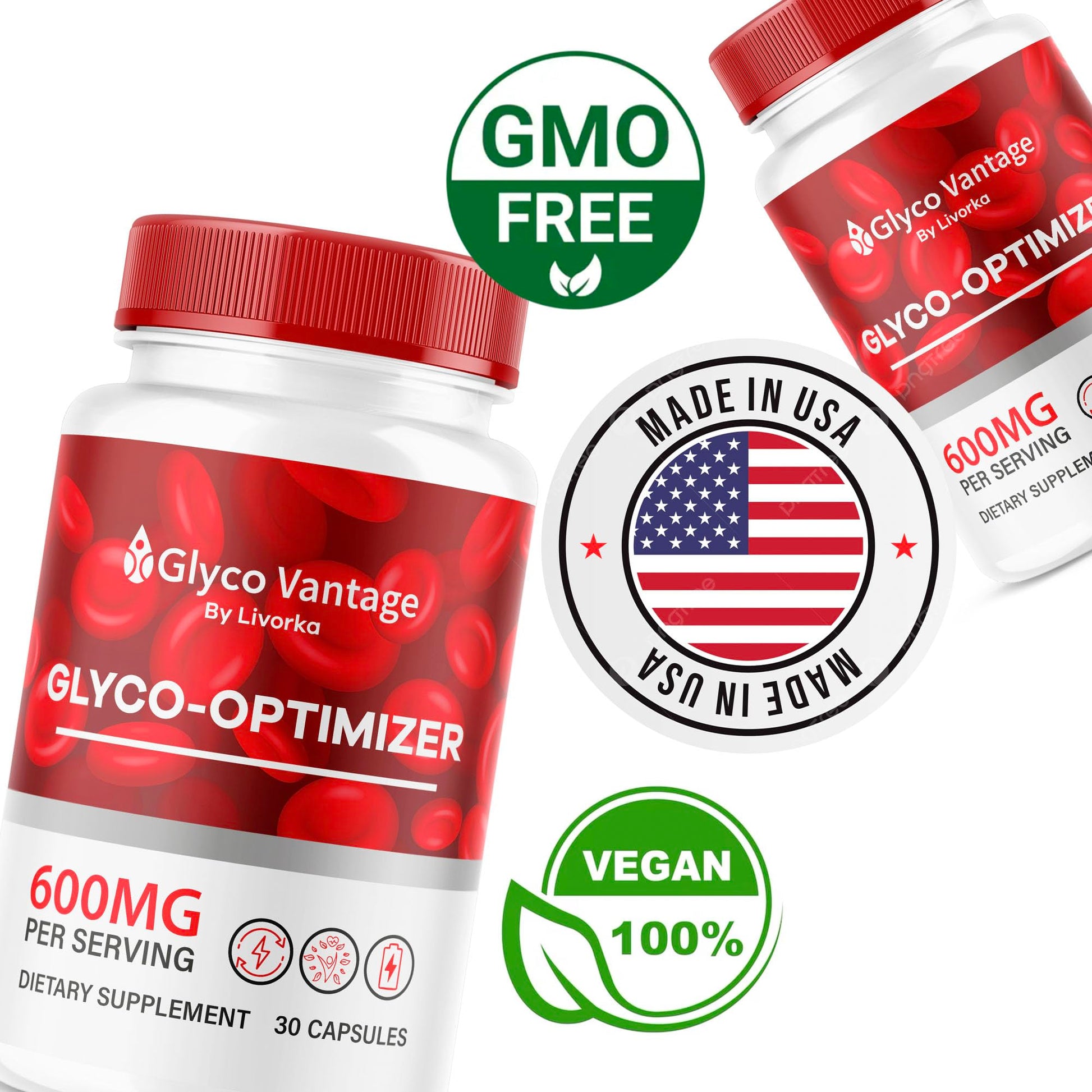 (3 Pack) Glyco Vantage Glyco Optimizer, Glyco Vantage, Glyco Vantage Capsules, Glyco Vantage Joint Optimizer, GlycoVantage Glyco Optimizer Pills, Glyco Vantage Support, 90 Capsules For 3 Months LIVORKA Au supplements