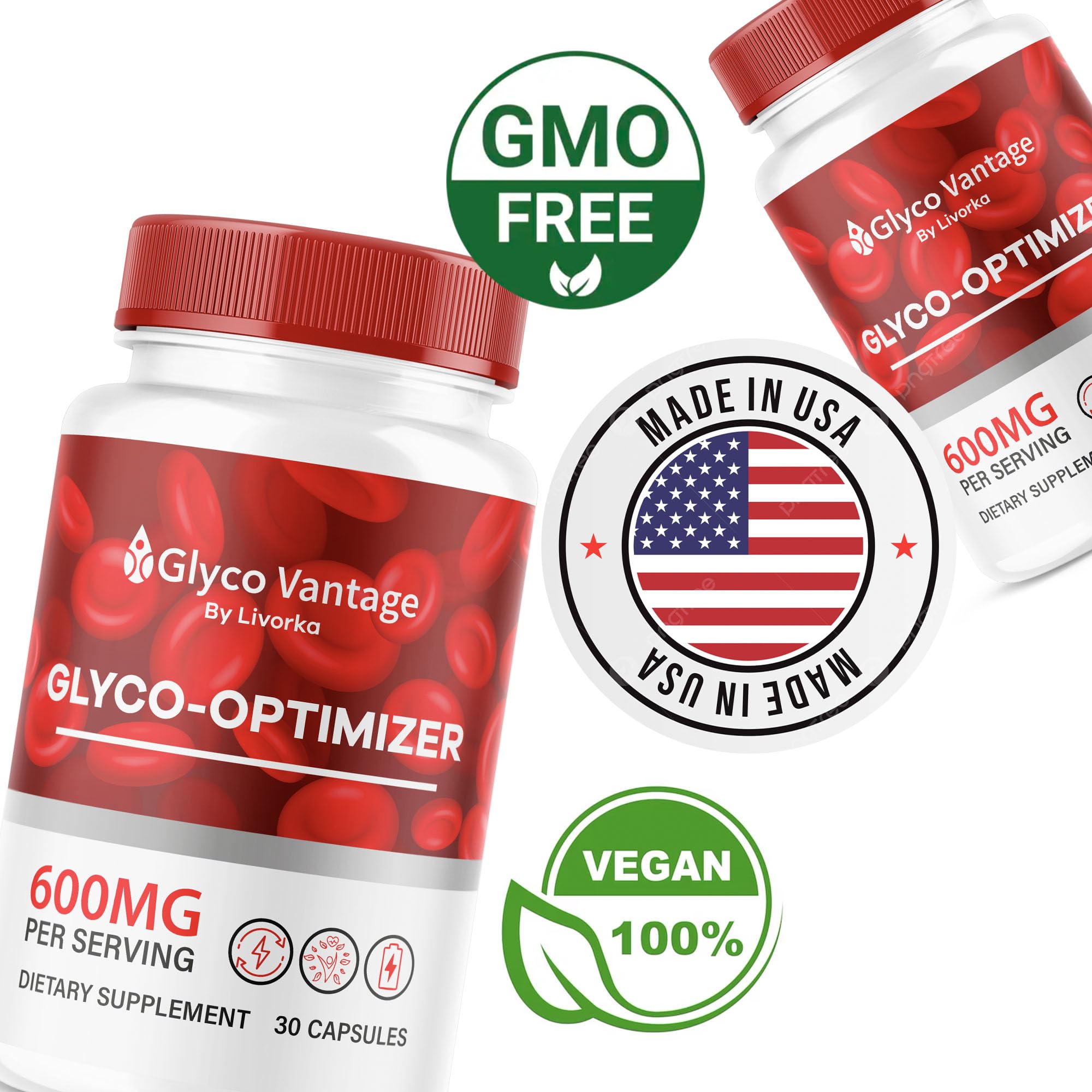 (3 Pack) Glyco Vantage Glyco Optimizer, Glyco Vantage, Glyco Vantage Capsules, Glyco Vantage Joint Optimizer, GlycoVantage Glyco Optimizer Pills, Glyco Vantage Support, 90 Capsules For 3 Months LIVORKA Au supplements