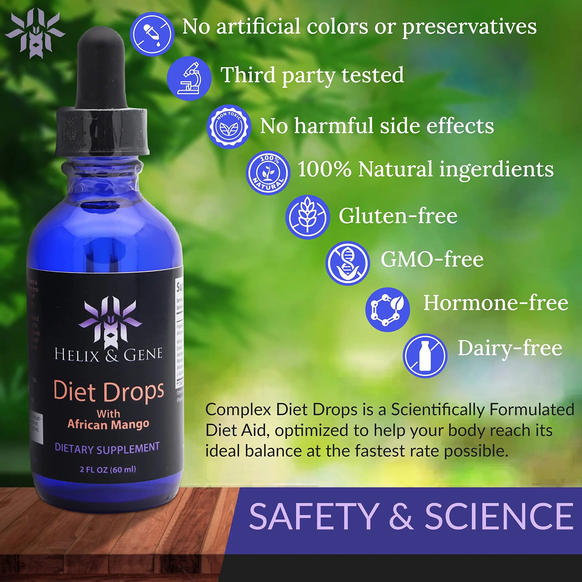 Helix & Gene Appetite Diet Drops Mango Flavor | Fast Weight Loss | Natural Metabolism Helix & Gene Au supplements
