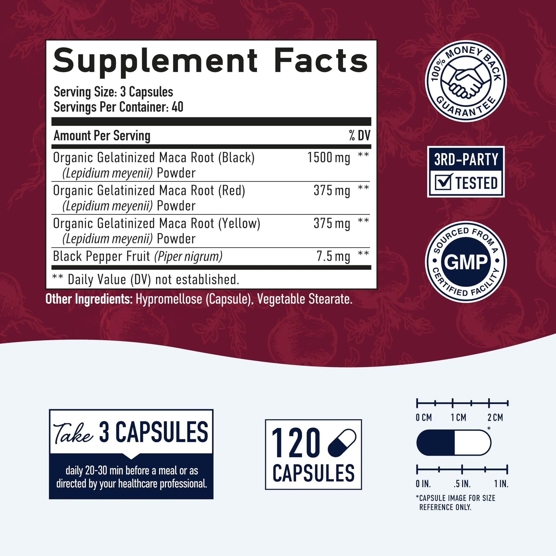 Organic Maca Root Capsules for Women | 2250MG Extra Strength | Red, Black & Yellow SMNutrition Au supplements