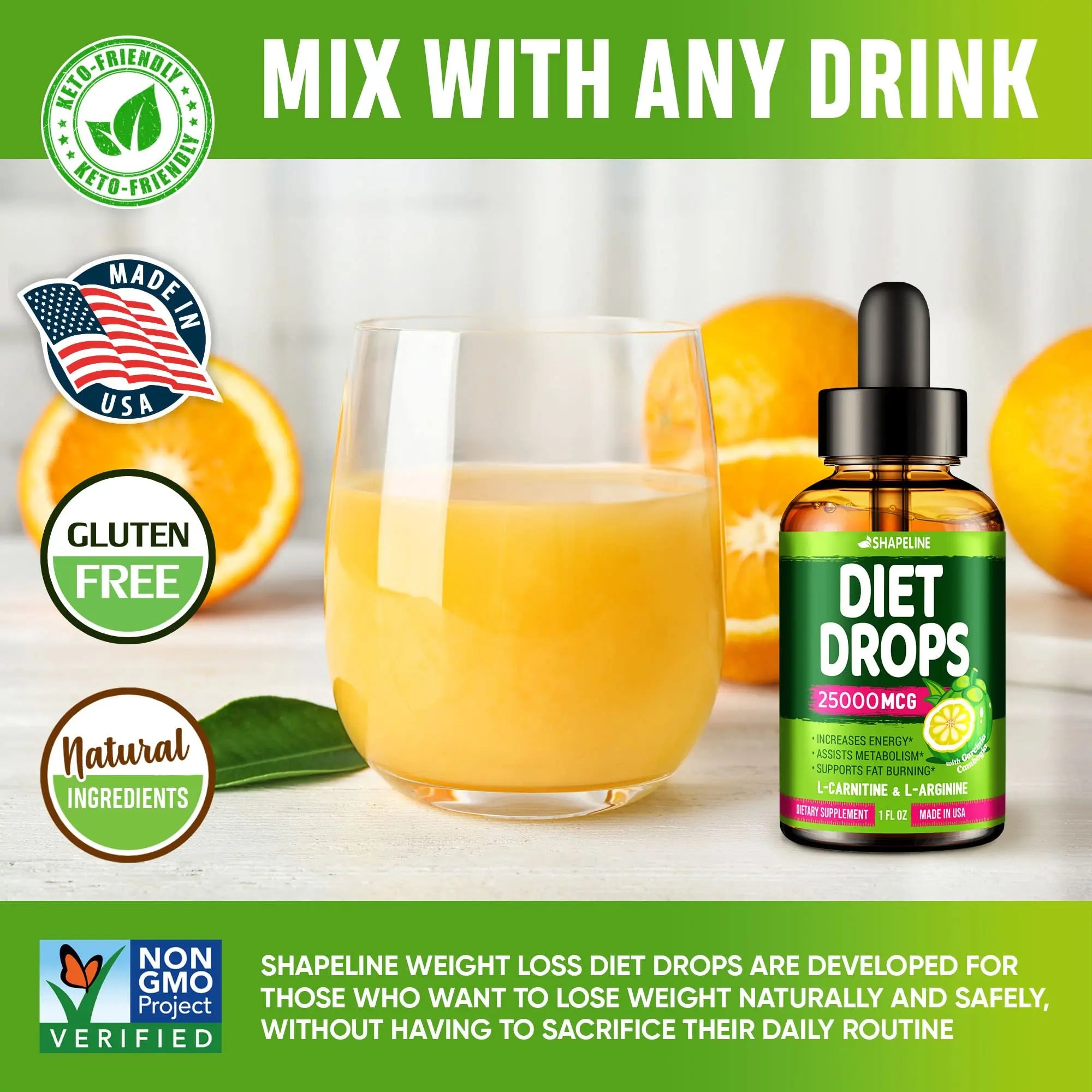 SHAPELINE Weight Loss Drops - Diet Drops 1 Fl Oz & 2 Fl Oz - Made in The USA - Appetite SHAPELINE Au supplements