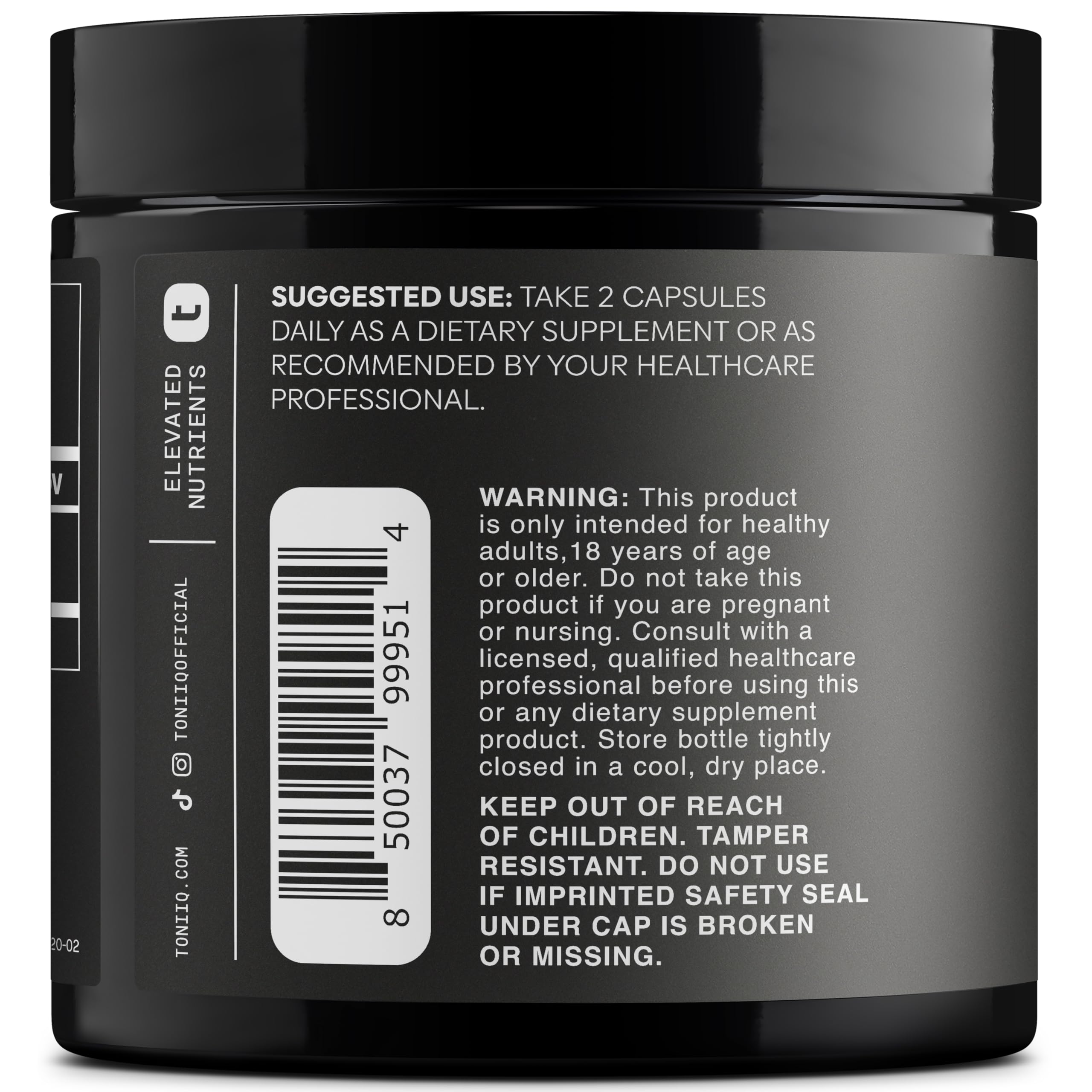 Toniiq Fadogia Agrestis - Ultra High Potency 30:1 Extract - 1200mg Per Serving - Highly Concentrated - Third-Party Lab Tested - 120 Capsules Toniiq Au supplements