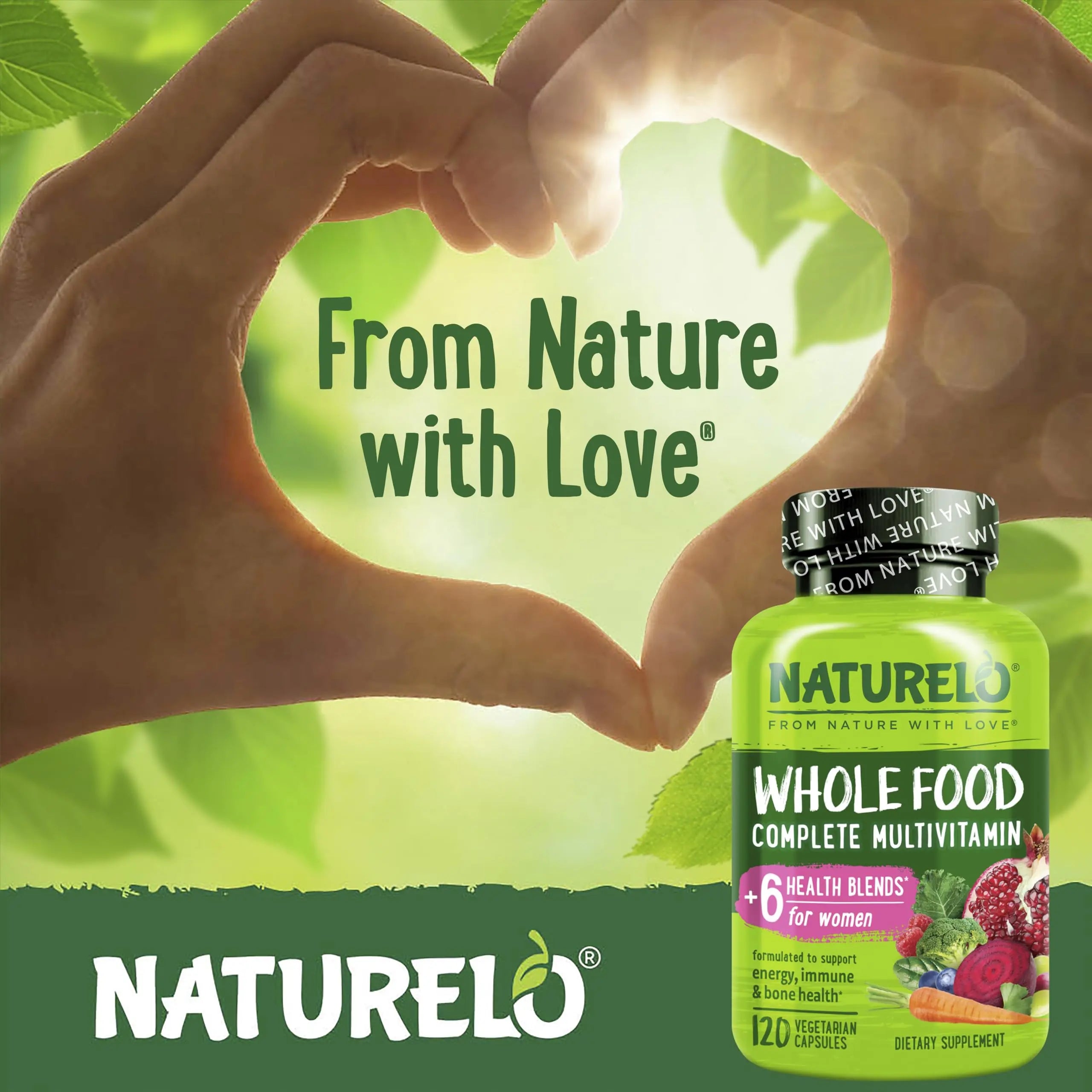 NATURELO Whole Food Multivitamin for Women - with Vitamins, Minerals, & Organic Extracts - Supplement for Energy and Heart Health NATURELO Au supplements