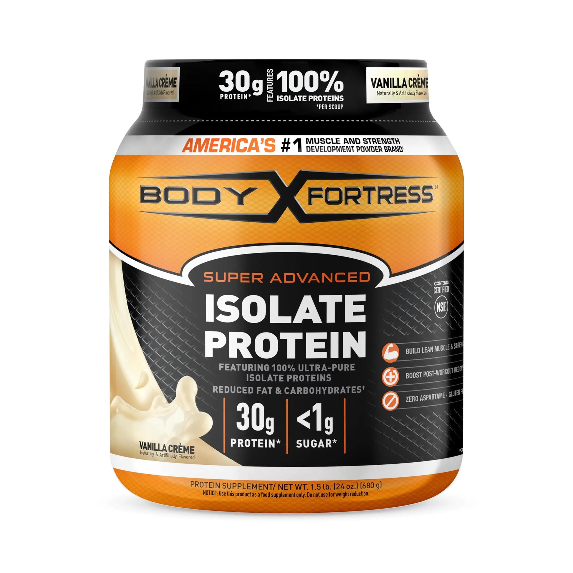 Body Fortress Super Advanced Isolate Protein Powder, Gluten Free, Vanilla Creme Flavored Body Fortress Au supplements