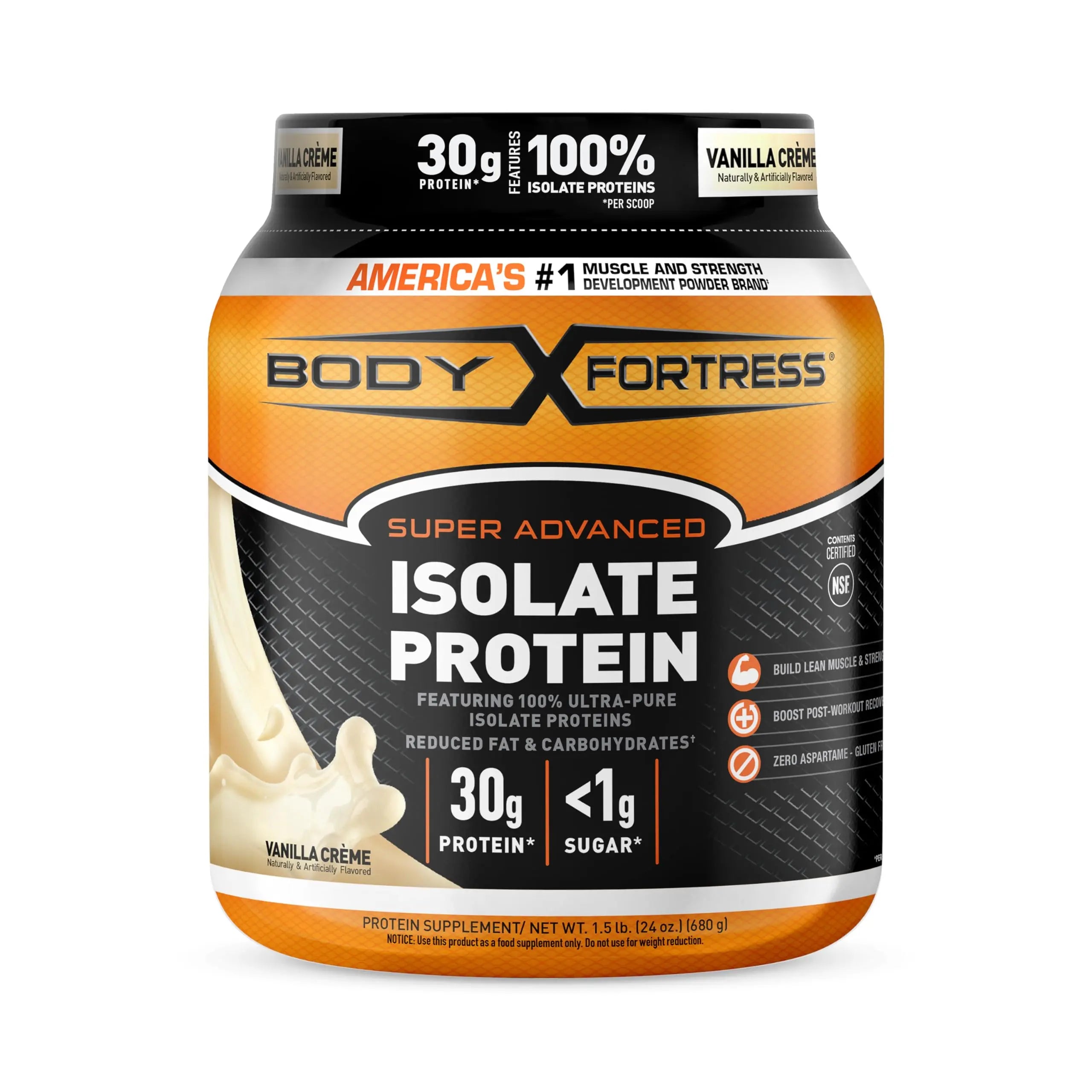 Body Fortress Super Advanced Isolate Protein Powder, Gluten Free, Vanilla Creme Flavored Body Fortress Au supplements