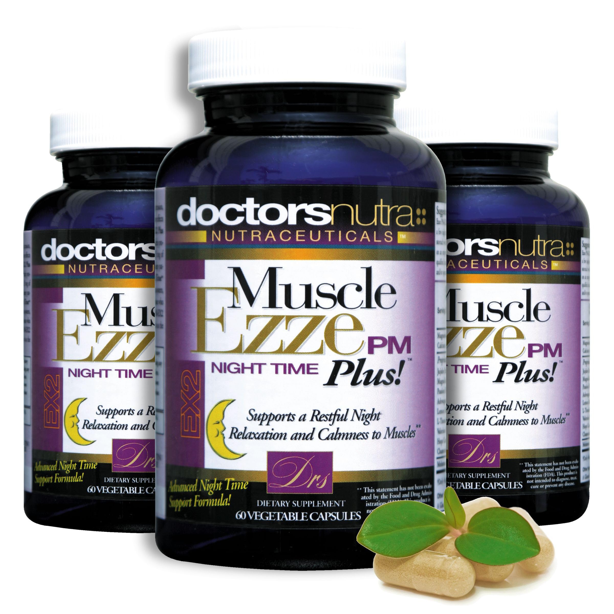 Muscle Ezze PM Plus Night Time Capsules by Doctors Nutra - Nighttime Use - Gluten-Free - 60 Capsules Doctors Nutra Nutraceuticals Au supplements