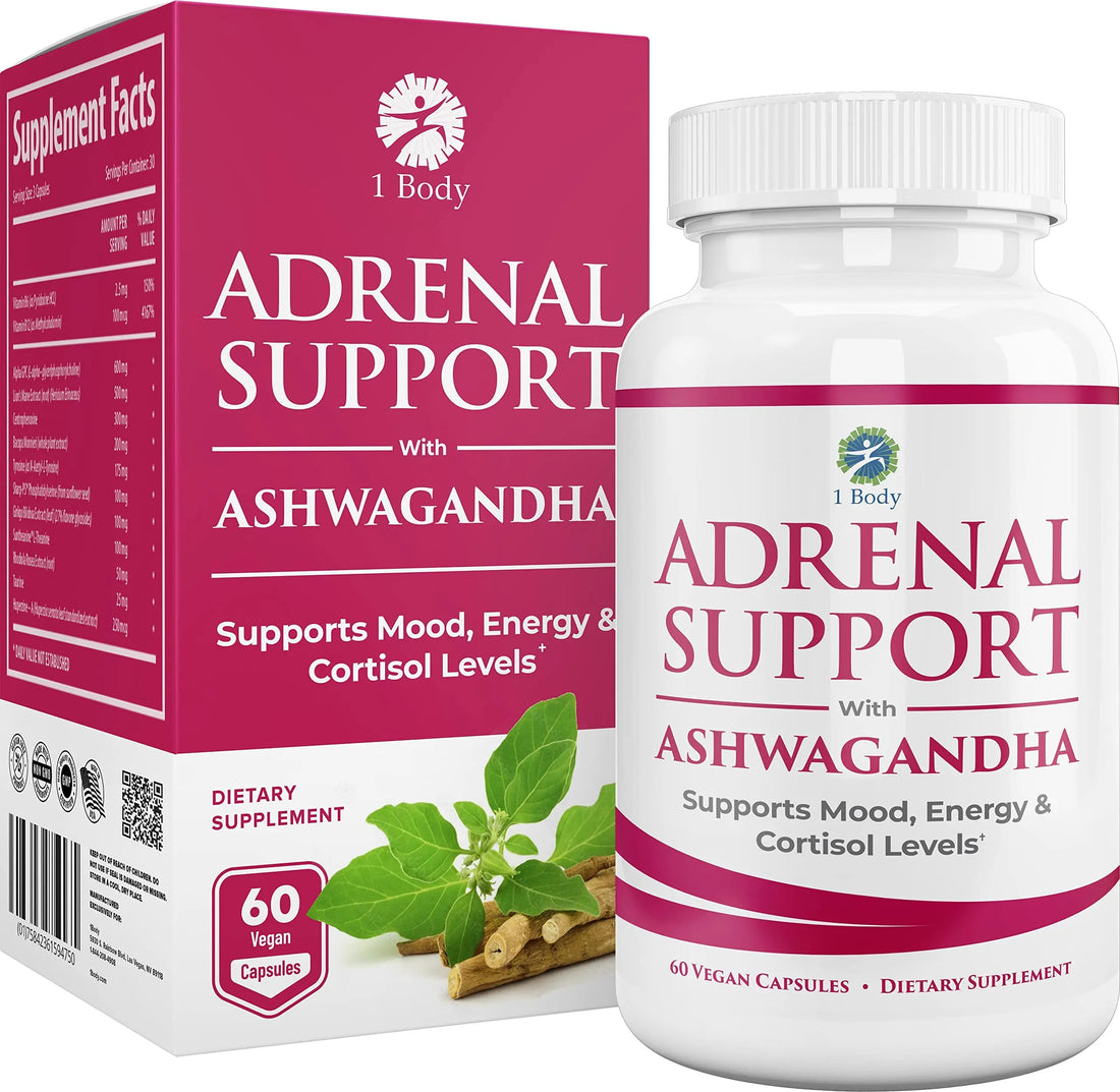 1 Body Adaptogen Complex Supplement with Ashwagandha - 60 Vegan Cap 1 Body Au supplements