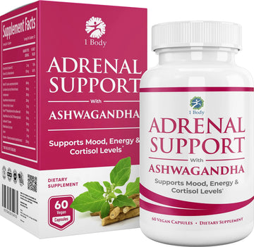 1 Body Adaptogen Complex Supplement with Ashwagandha - 60 Vegan Cap 1 Body Au supplements