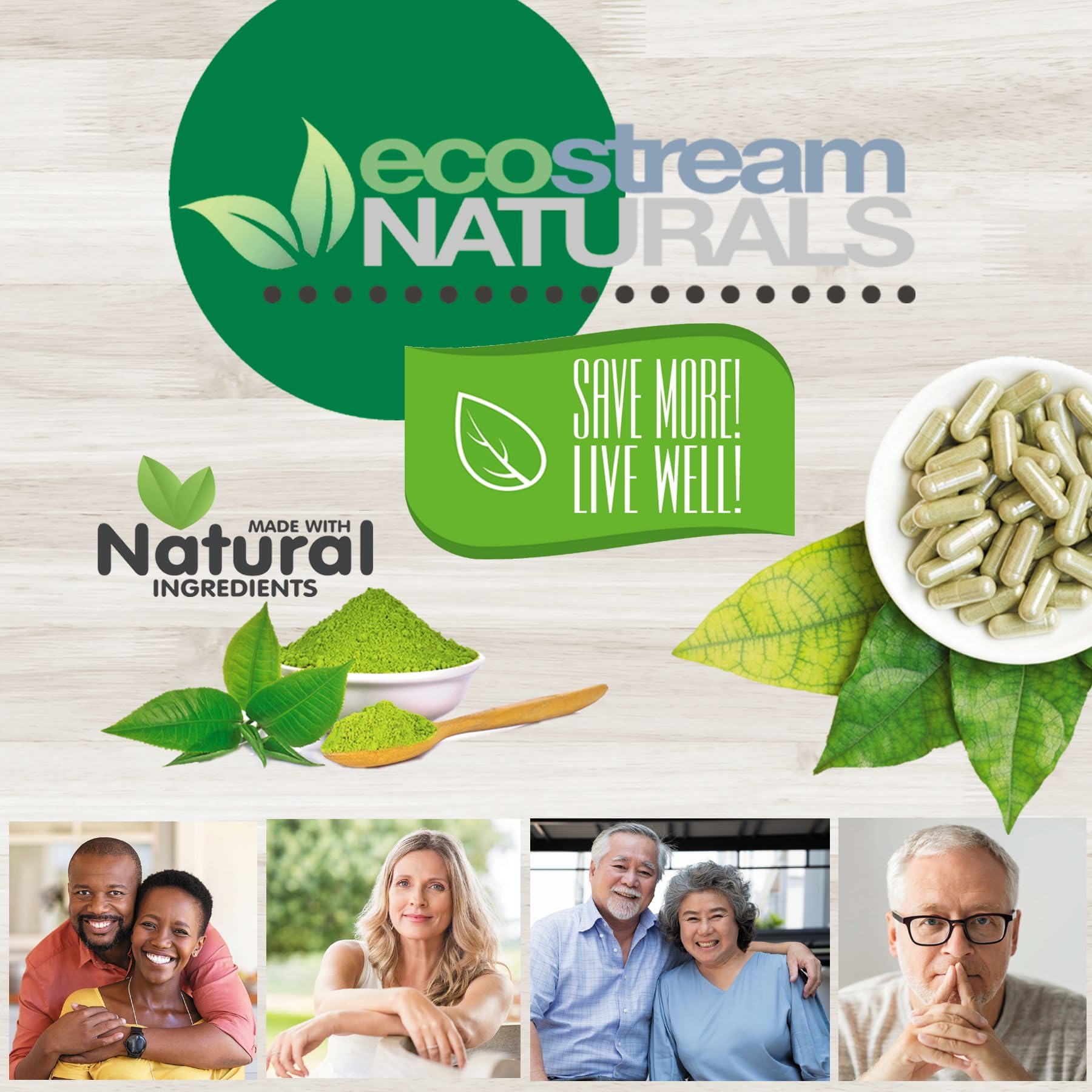 ecostream Naturals Vital First Daily Greens Superfood Powder 50 Whole Super Foods with Spirulina, Chlorella, Flax Seed, Fiber and Enzymes with Organic Greens - 30 Servings ecostream Naturals Au supplements