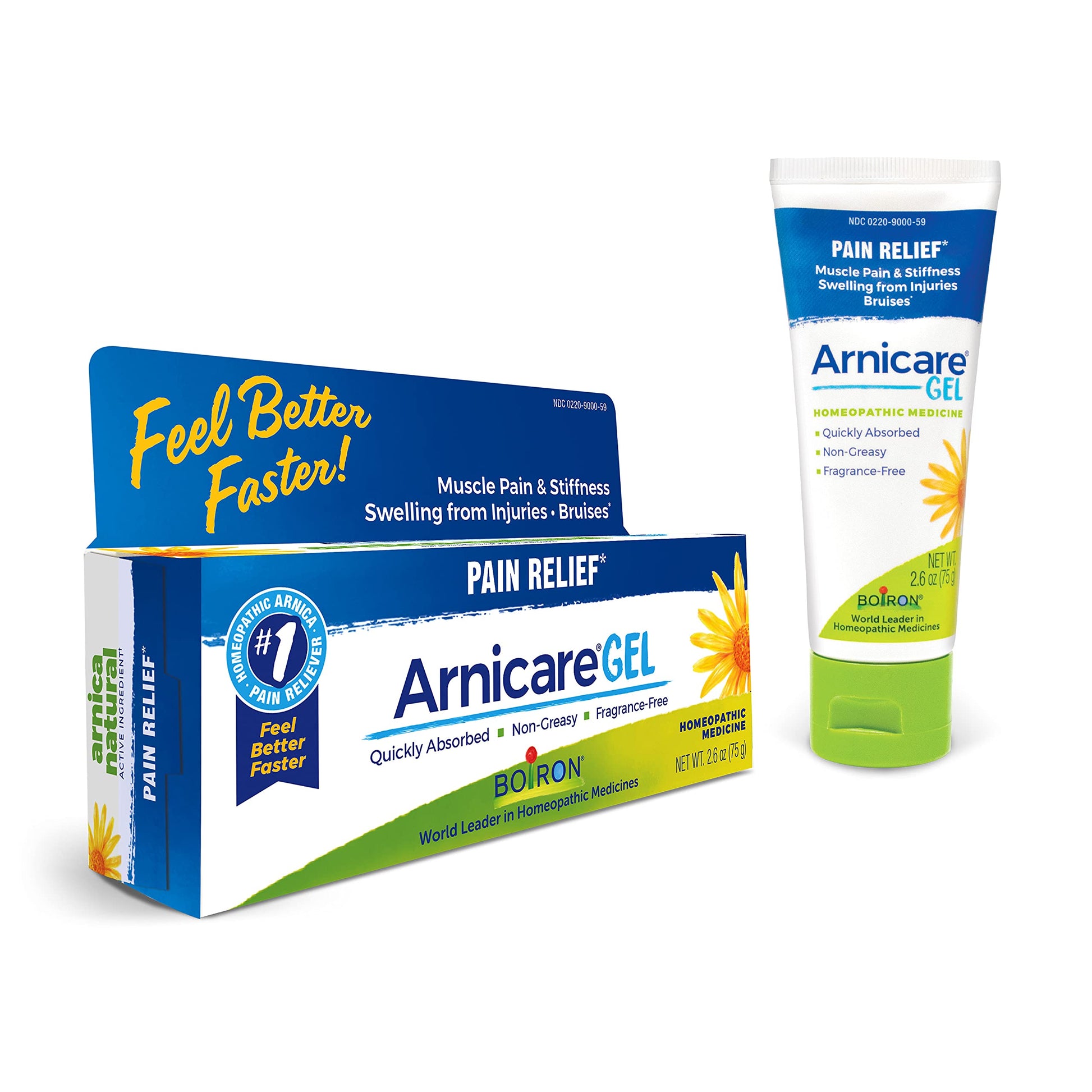 Boiron Arnicare Gel for Joint Pain, Muscle Pain, Swelling, Soreness, and Stiffness - Non-greasy and Fragrance-Free - 2.6 oz Boiron Au supplements