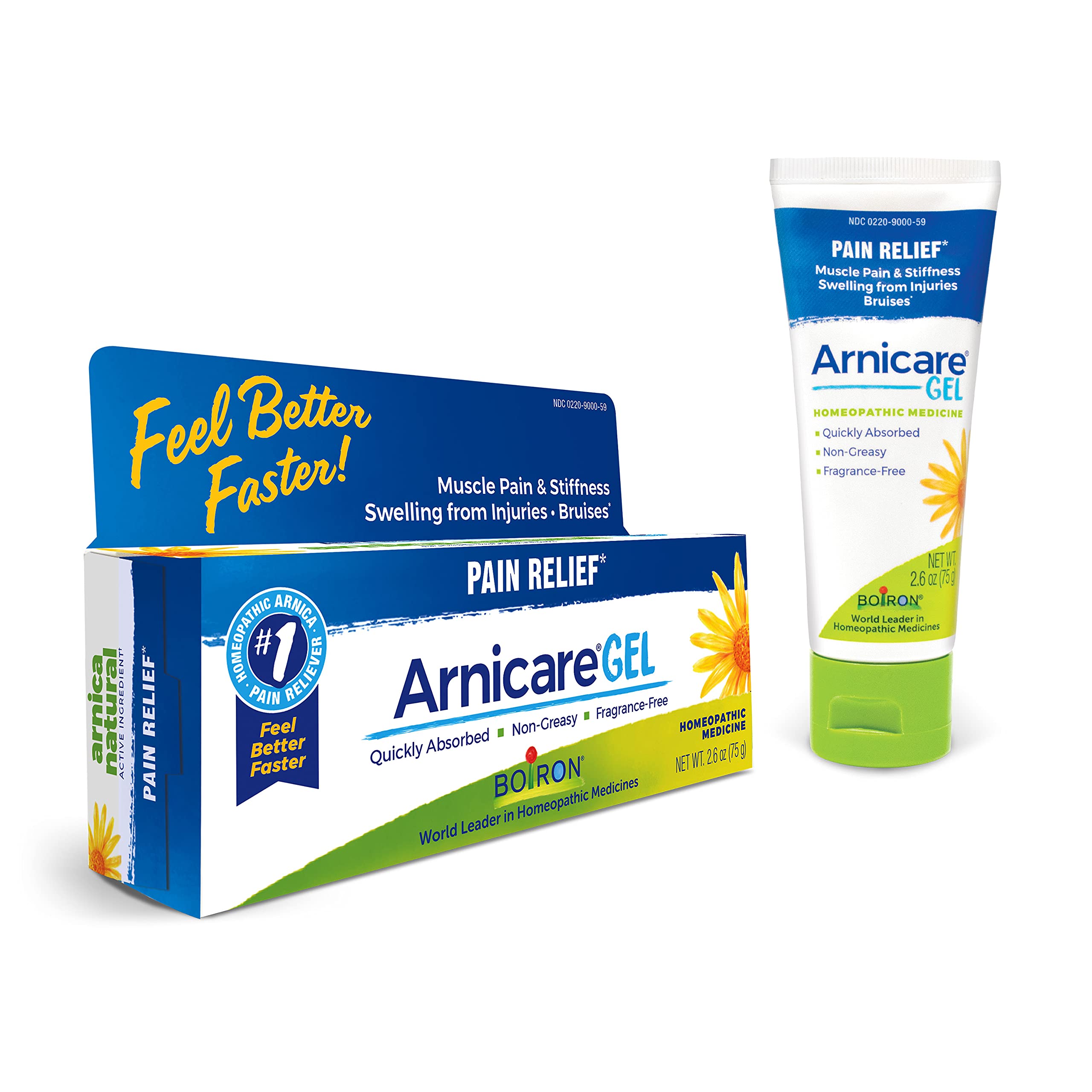 Boiron Arnicare Gel for Joint Pain, Muscle Pain, Swelling, Soreness, and Stiffness - Non-greasy and Fragrance-Free - 2.6 oz Boiron Au supplements
