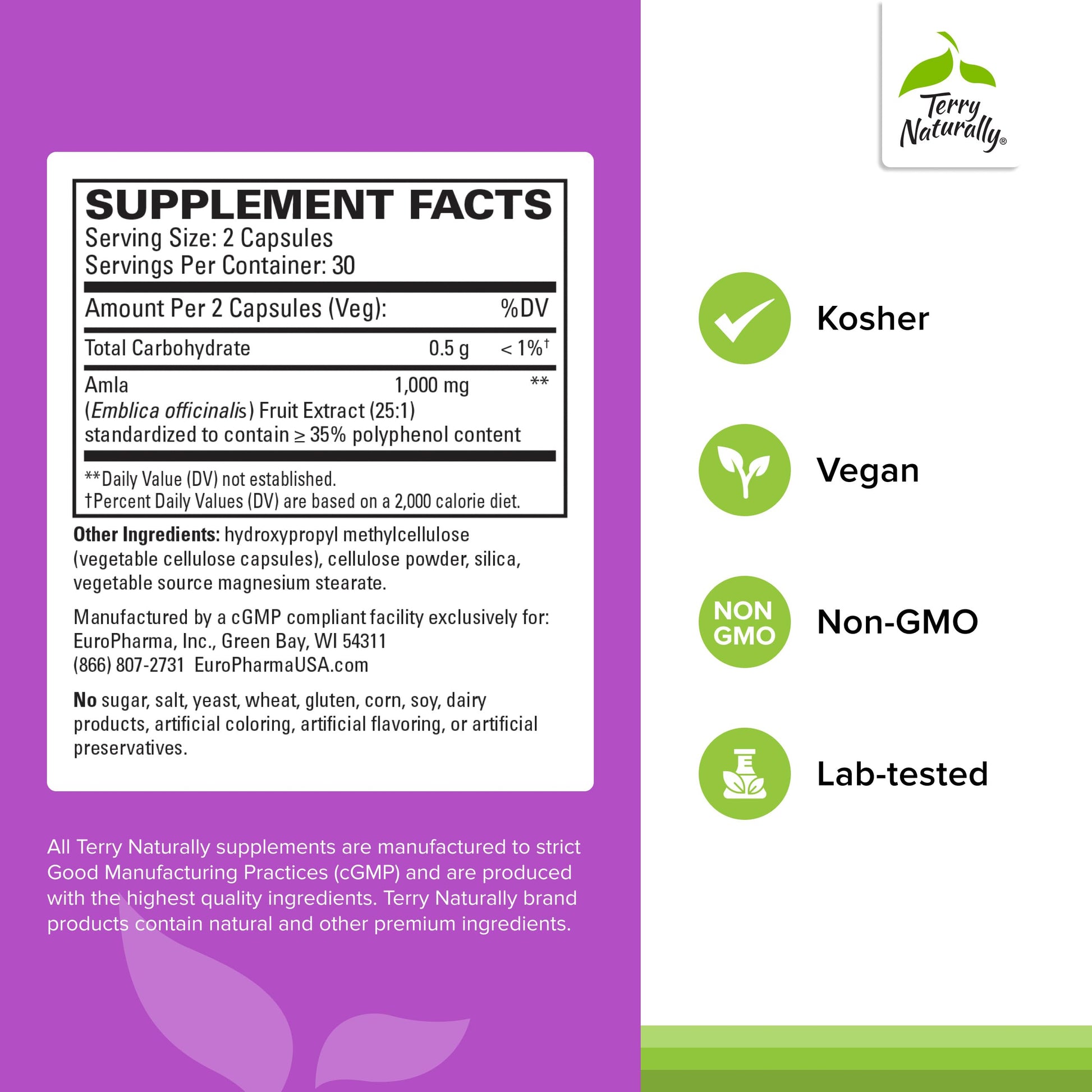 Terry Naturally Healthy Cholesterol with Amla - Antioxidant Supplement for Immune & Heart Support - Supplement to Aid Healthy Cholesterol & Triglyceride - 60 Capsules Terry Naturally Au supplements