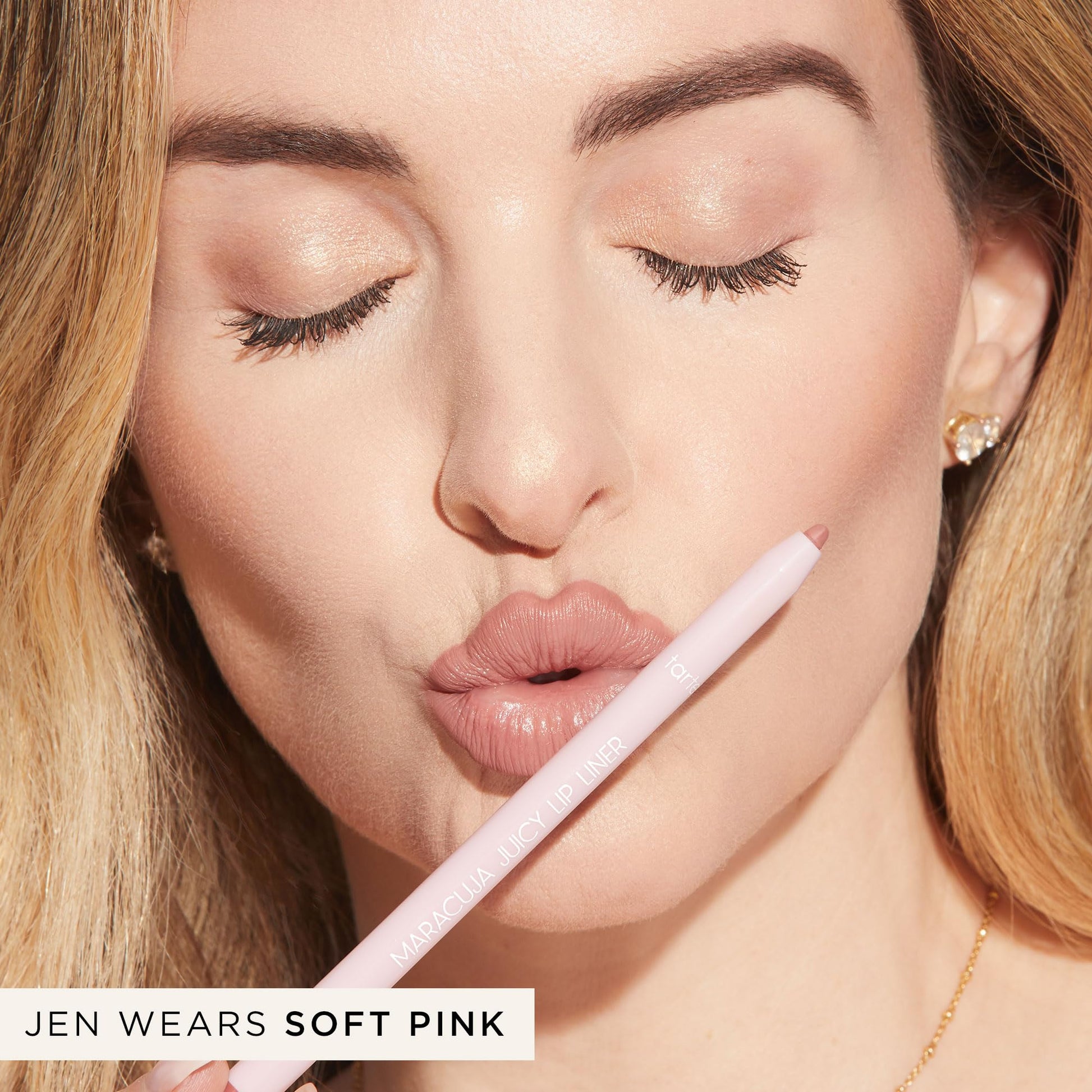 tarte maracuja juicy lip liner – Creamy, Matte, Lip Liner with Hyaluronic Acid with Vitamin E, Vegan & Cruelty-Free, full size, soft pink tarte Au supplements