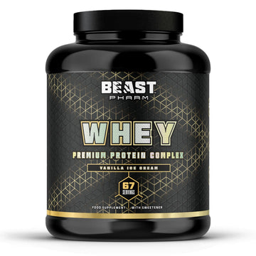 Beast Pharm | WHEY Protein Powder | 2.01kg/67 Servings | Vanilla Ice Cream Beast Pharm Au supplements